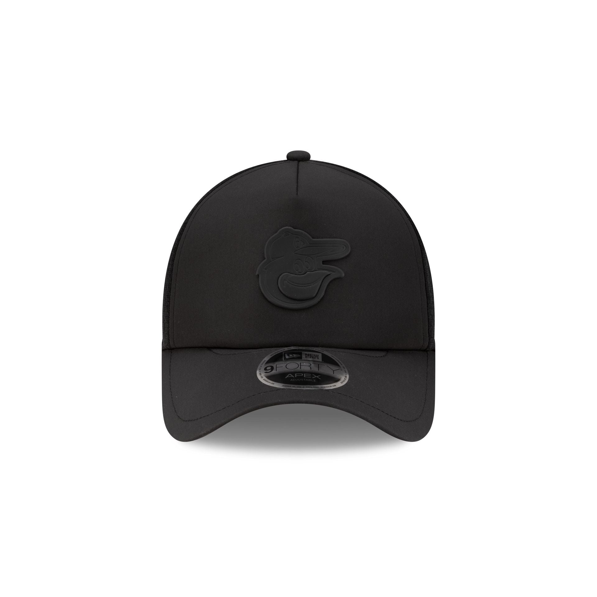 Alternative view of Baltimore Orioles 2026 Batting Practice Black 9Forty Apex Trucker Hat
