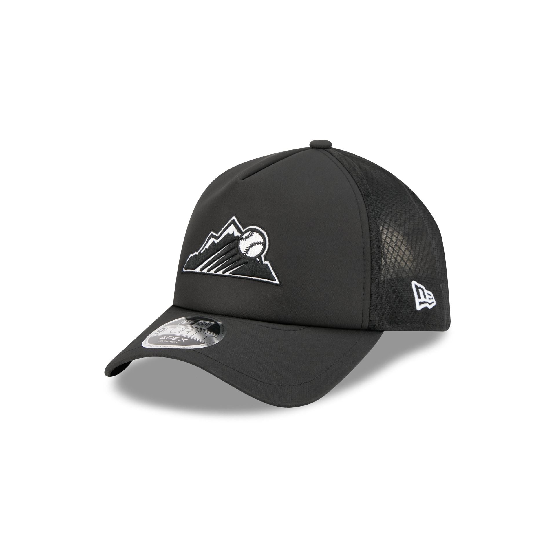 Colorado Rockies 2026 Batting Practice Alt Mountain 9Forty Apex Trucker Hat