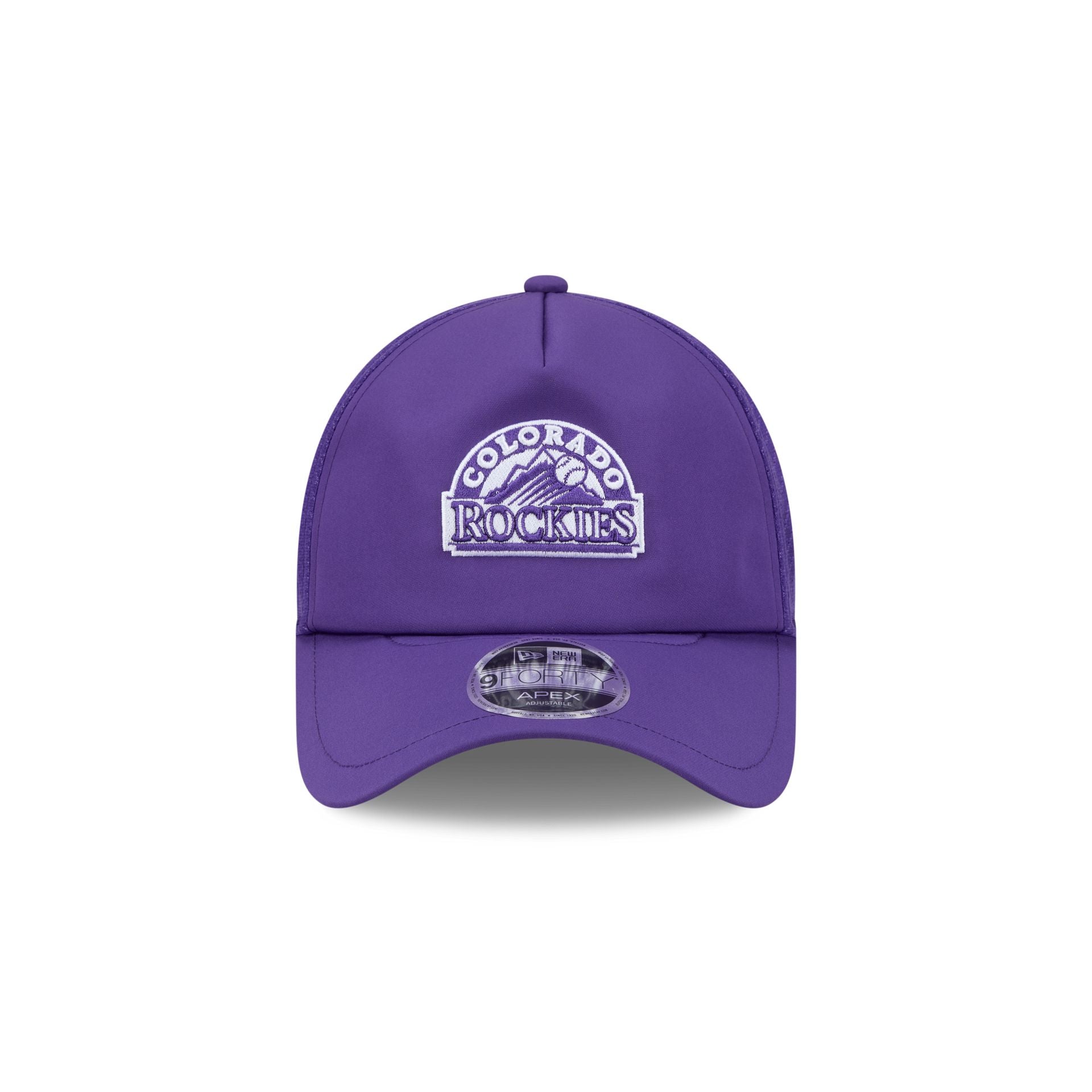 Alternative view of Colorado Rockies 2026 Batting Practice Alt Arch 9Forty Apex Trucker Hat