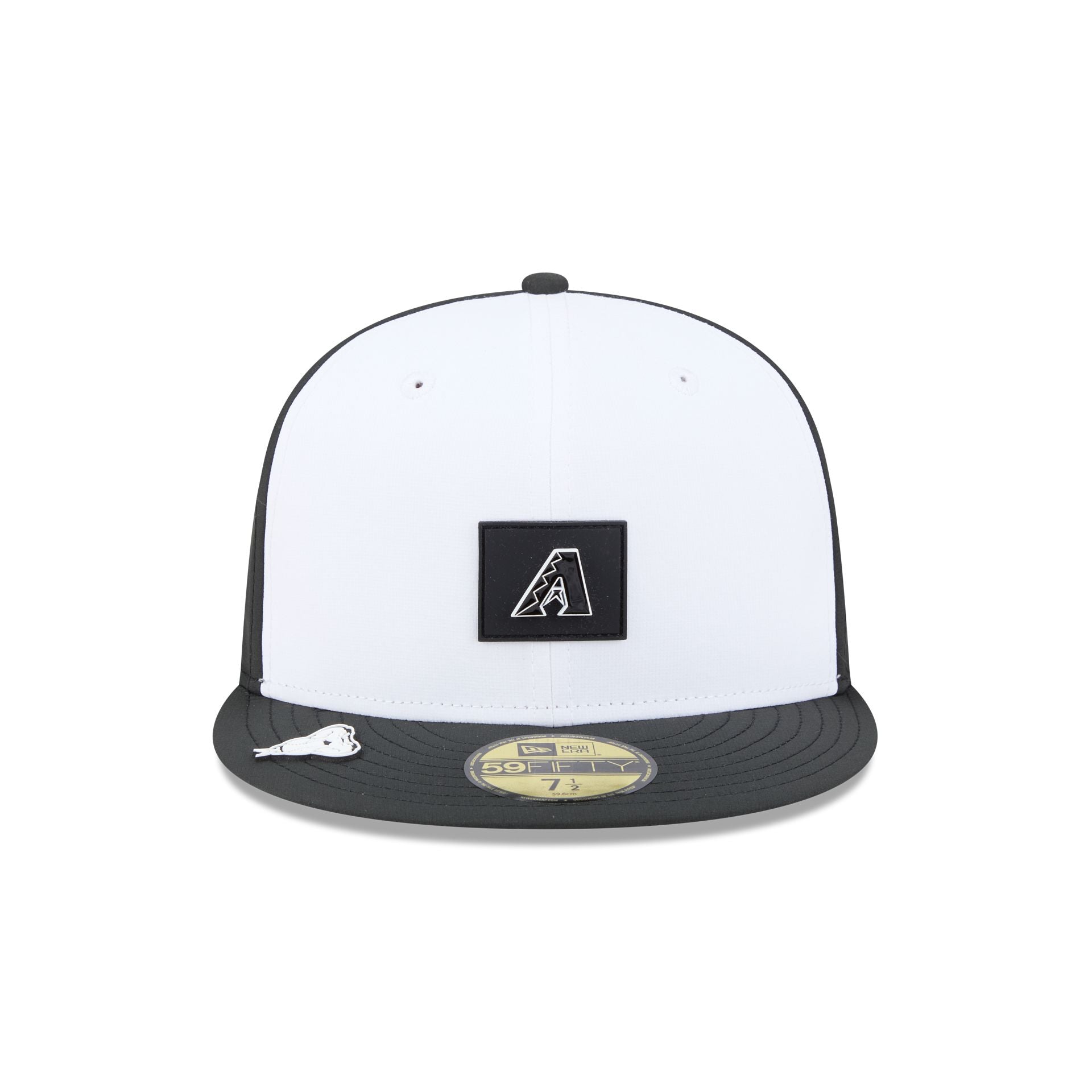 Alternative view of Arizona Diamondbacks 2026 Clubhouse Black & White 59Fifty Fitted Hat