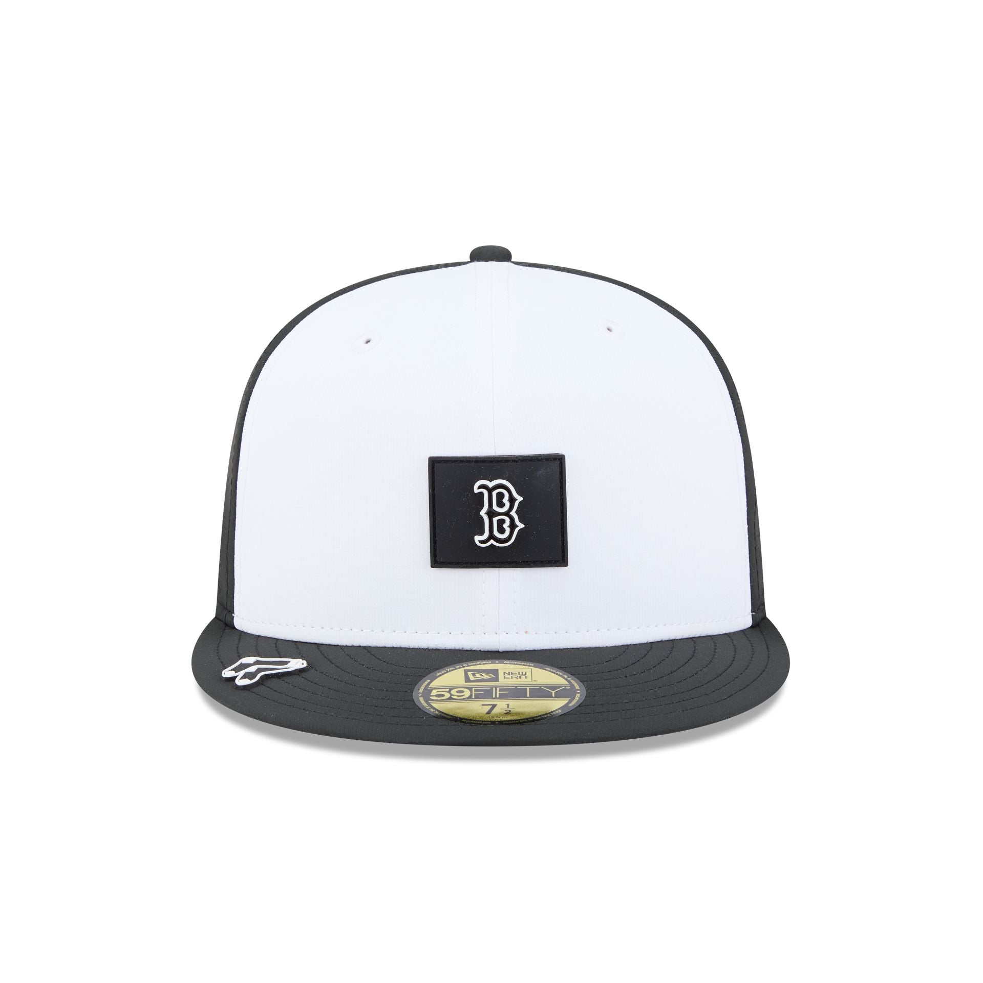 Alternative view of Boston Red Sox 2026 Clubhouse Black & White 59Fifty Fitted Hat