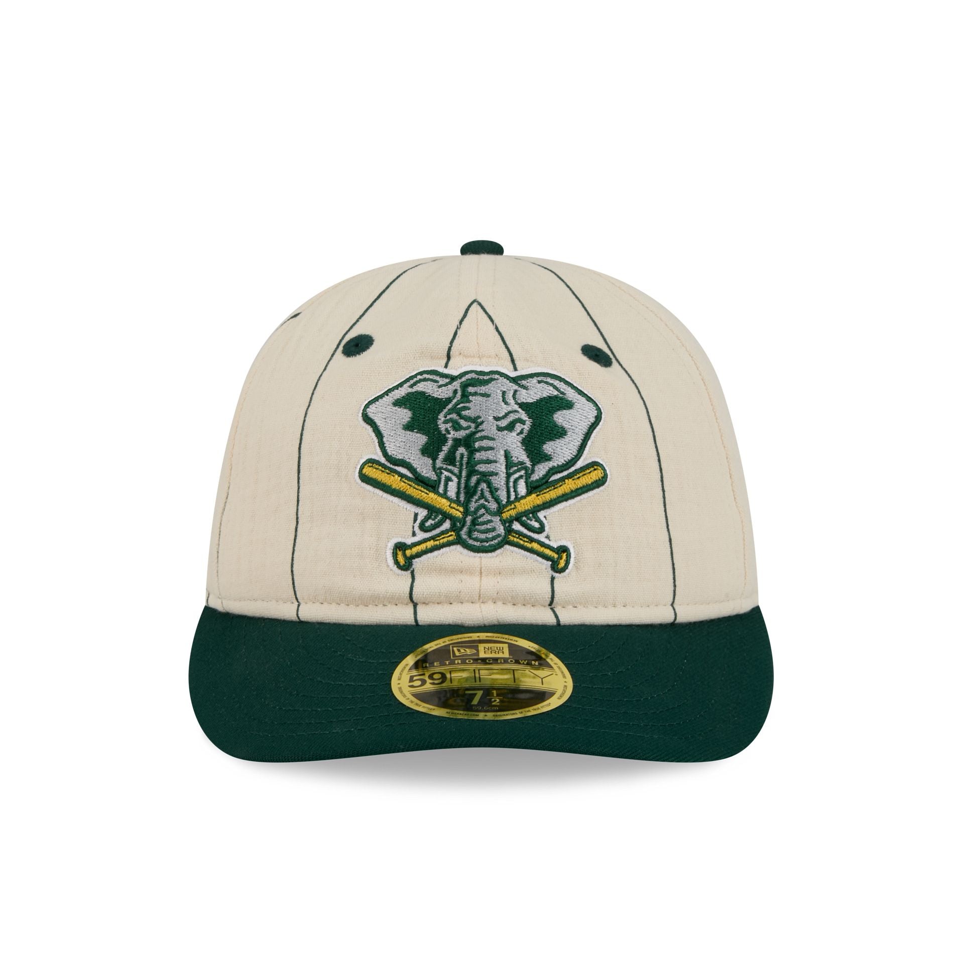 Alternative view of Athletics Linen Pinstripe Retro Crown 59Fifty Fitted Hat