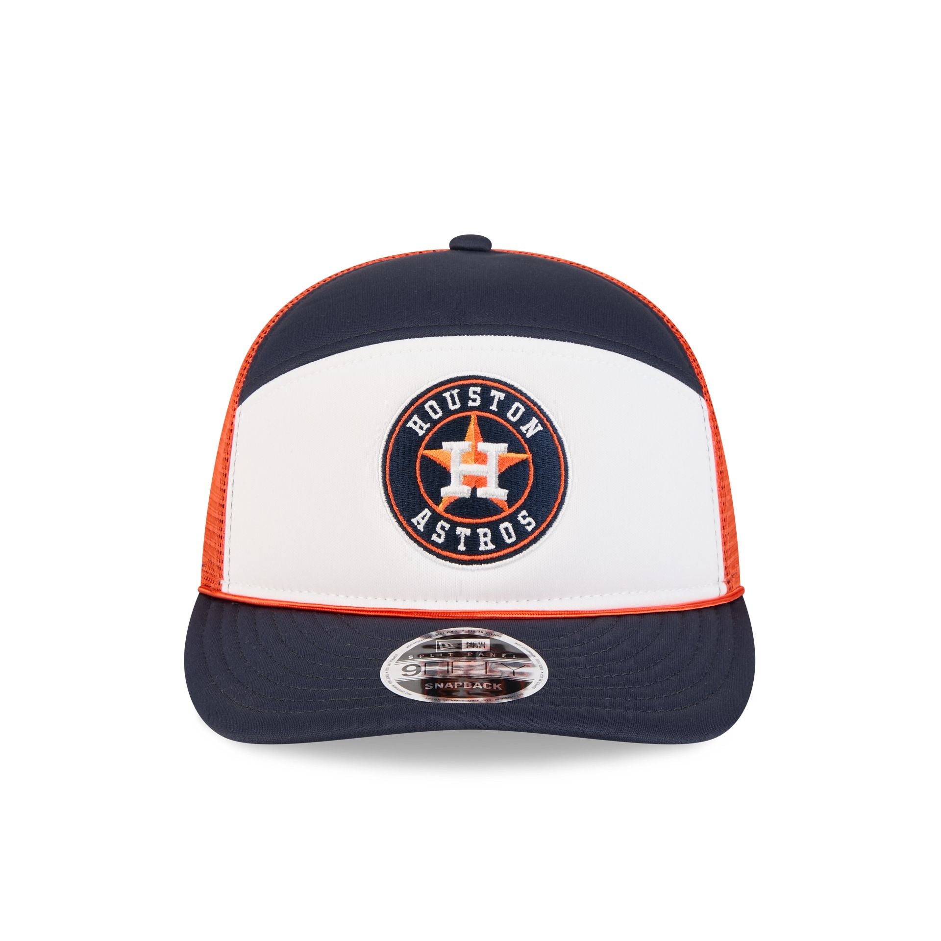 Alternative view of Houston Astros Blocked Split Panel 9Fifty Trucker Hat