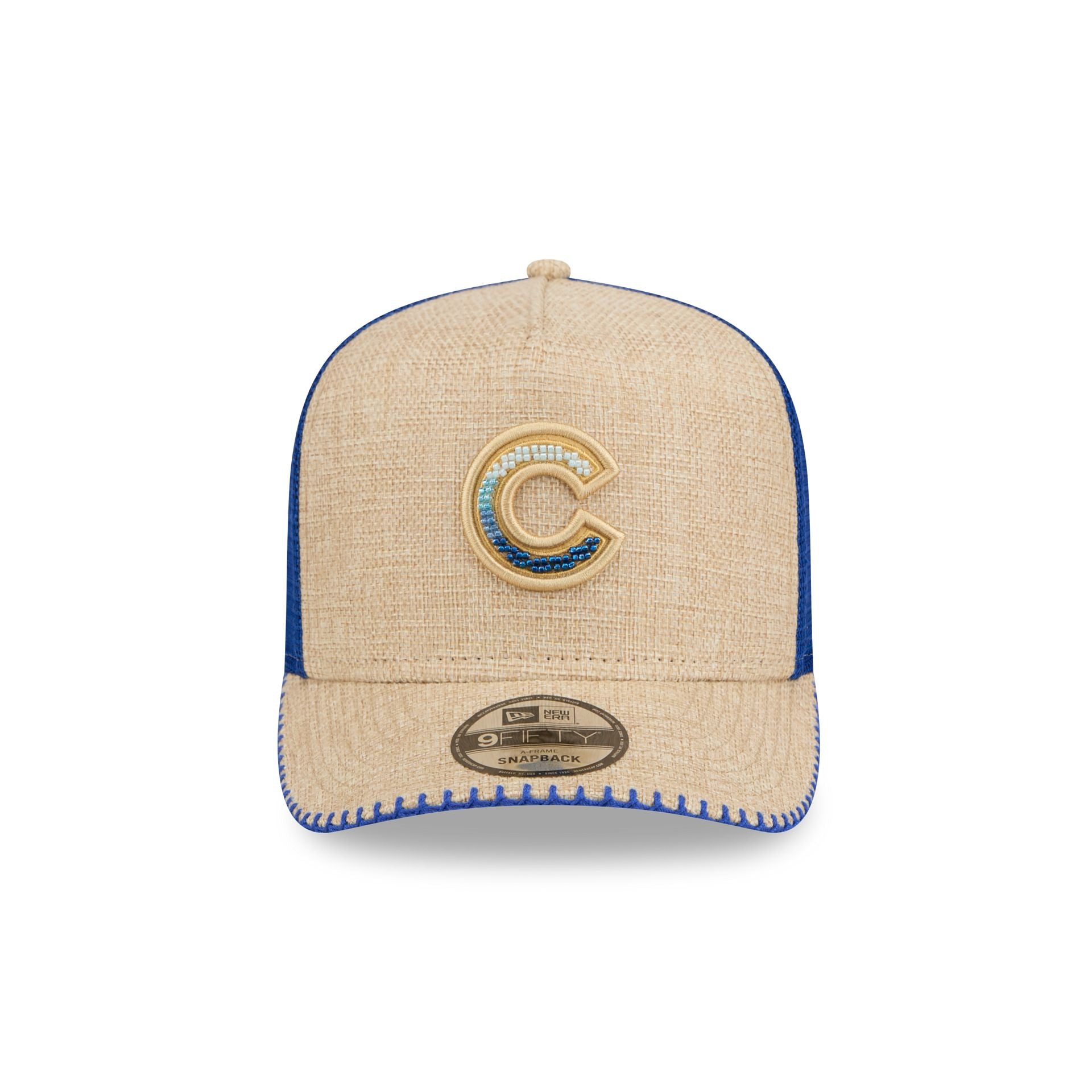 Alternative view of Chicago Cubs Beaded Canvas 9Fifty A-Frame Trucker Hat