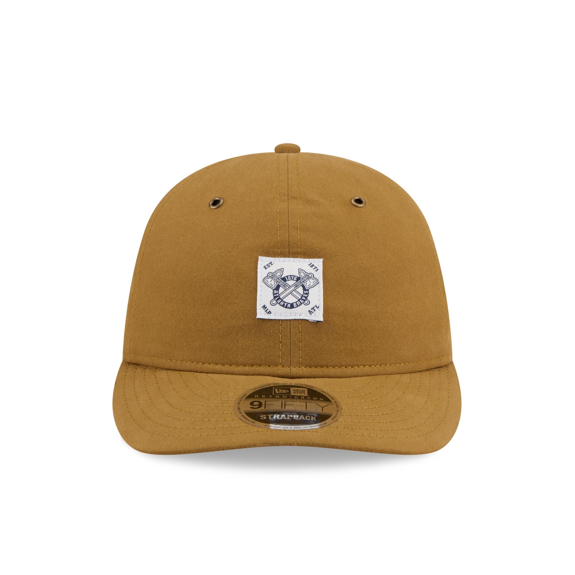 Alternative view of Atlanta Braves Brushed Brown Nylon Retro Crown 9Fifty Adjustable Hat