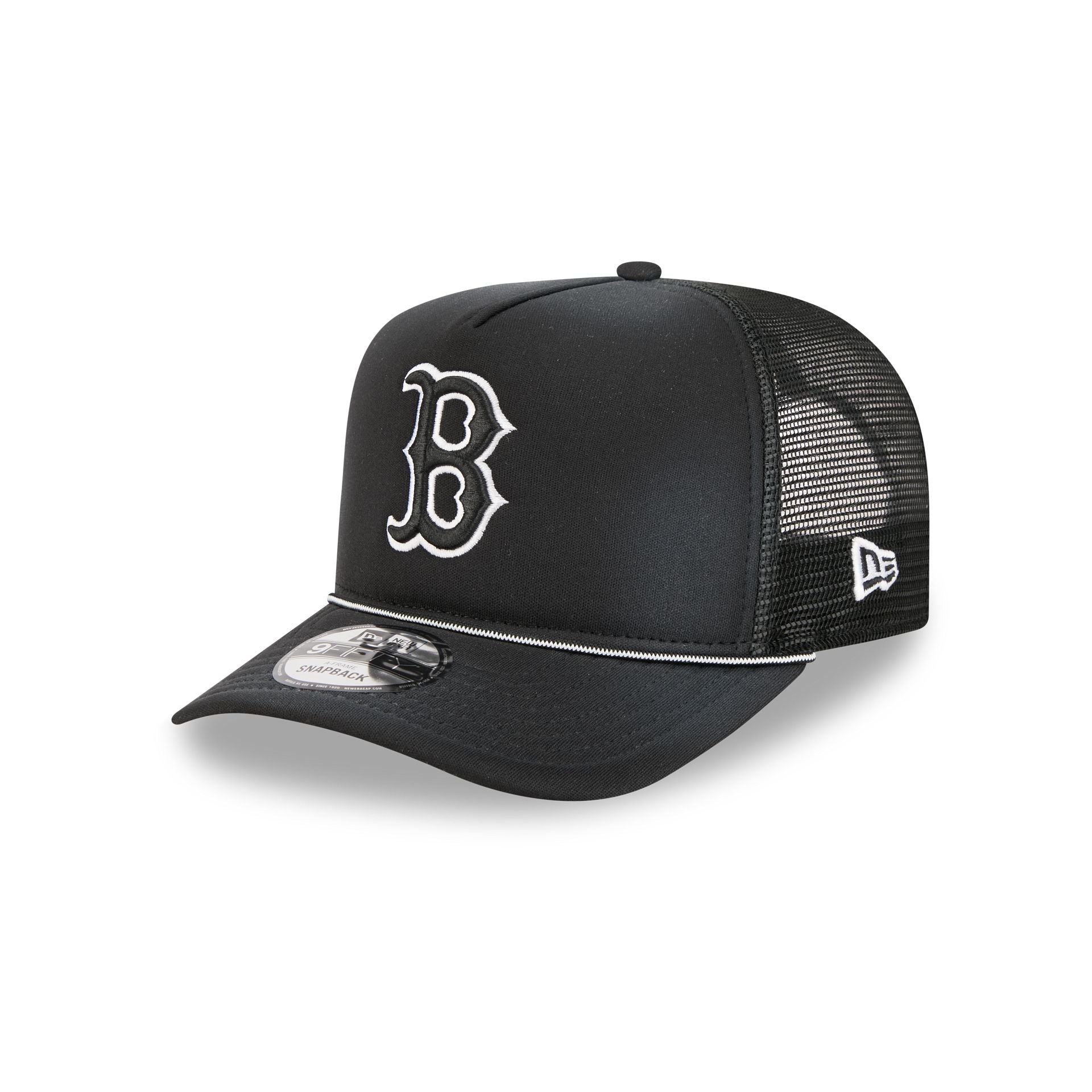 Boston Red Sox Washed Black 9Fifty A-Frame Trucker Hat