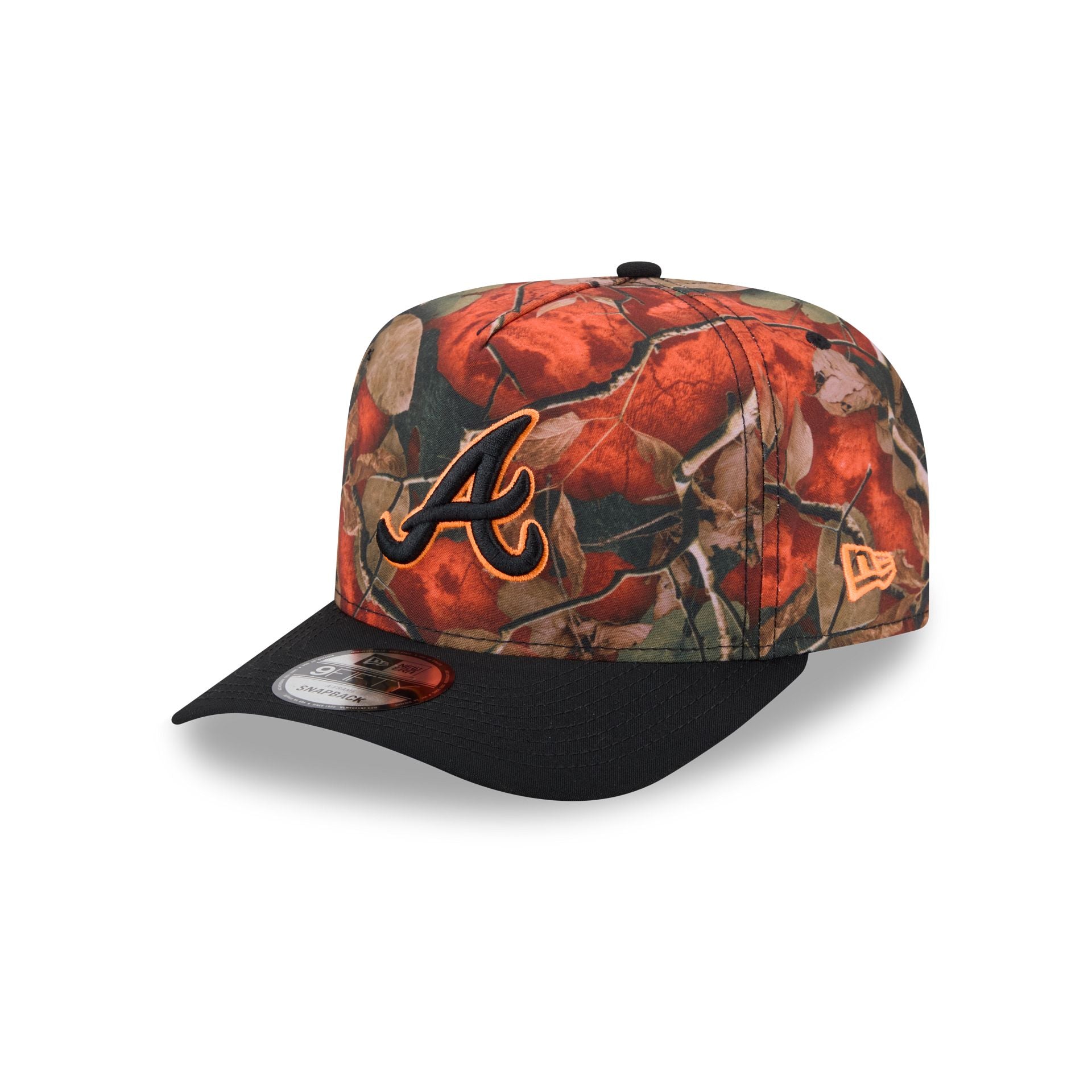 Atlanta Braves Amber Leaves 9Fifty A-Frame Snapback Hat - Image 3