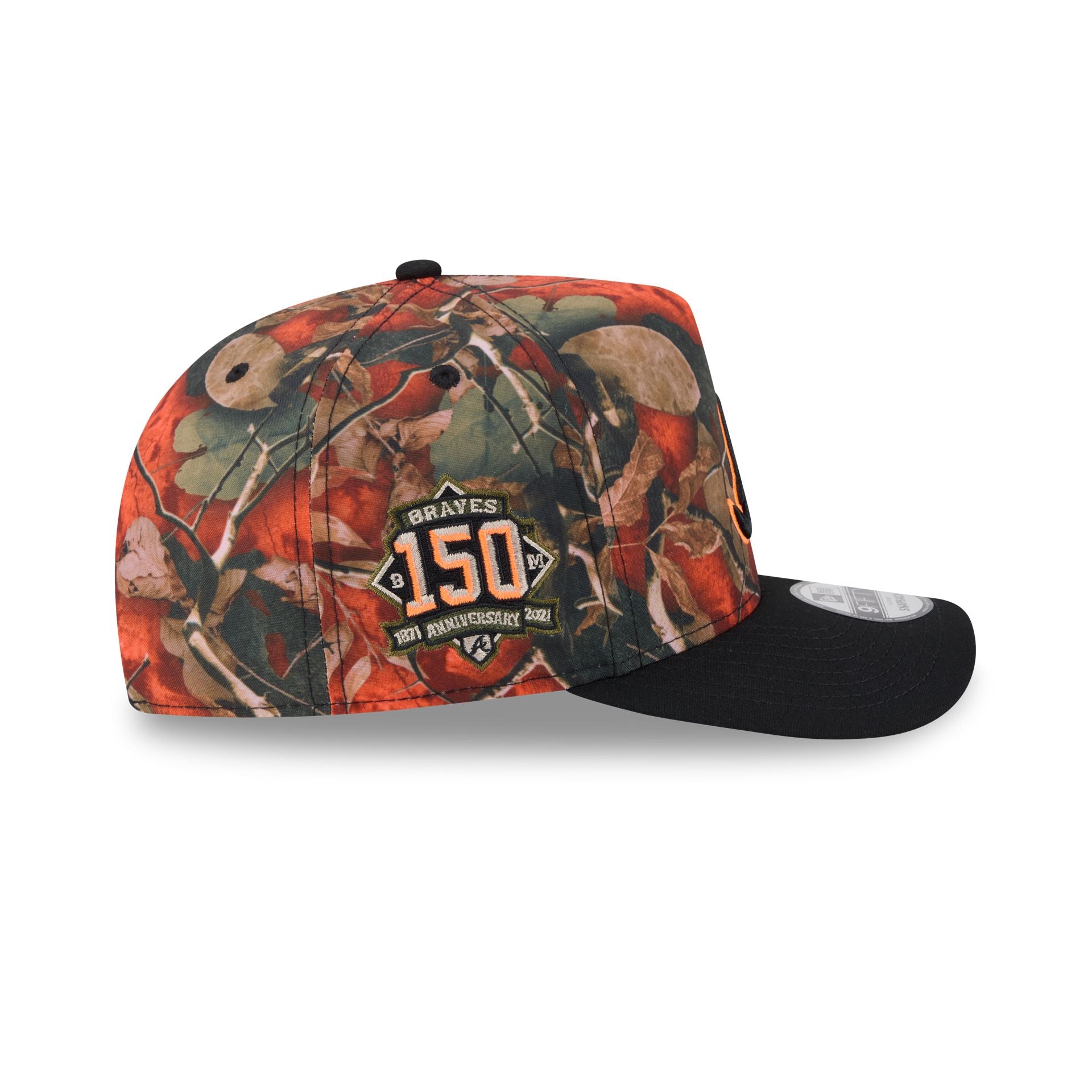 Atlanta Braves Amber Leaves 9Fifty A-Frame Snapback Hat - Image 4