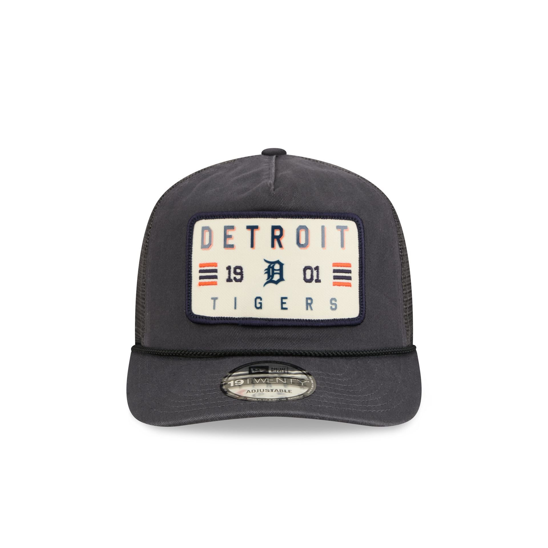 Alternative view of Detroit Tigers Washed Graphite 19Twenty Trucker Hat