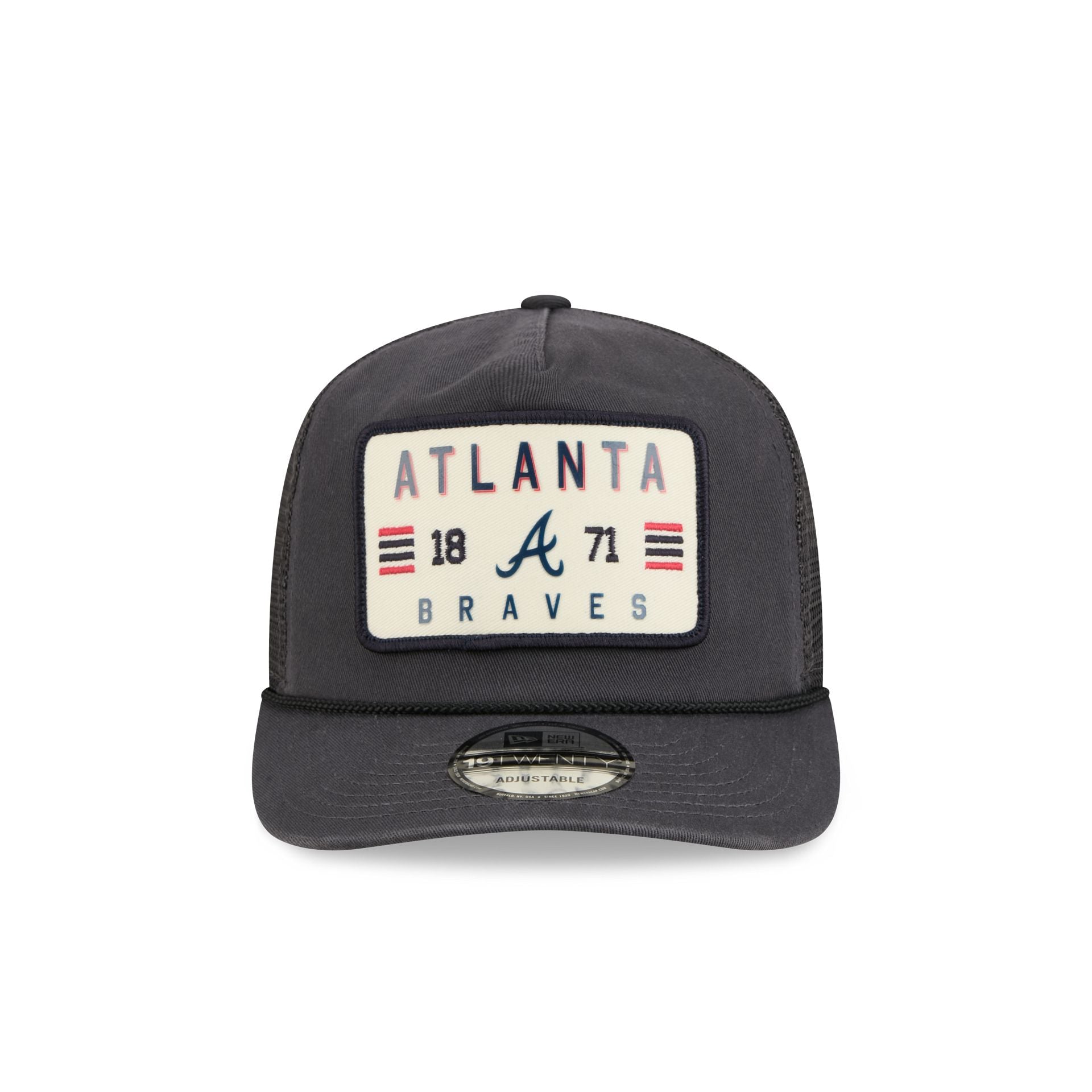 Alternative view of Atlanta Braves Washed Graphite 19Twenty Trucker Hat