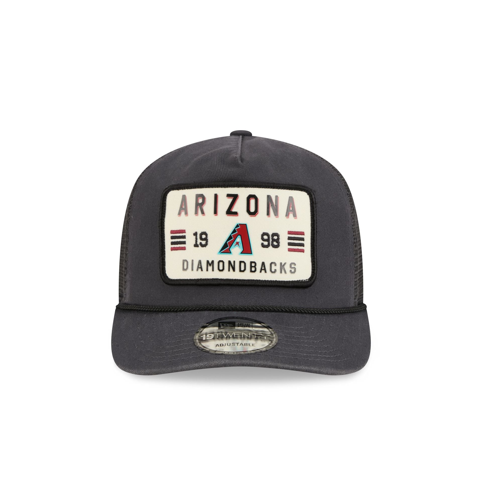 Alternative view of Arizona Diamondbacks Washed Graphite 19Twenty Trucker Hat