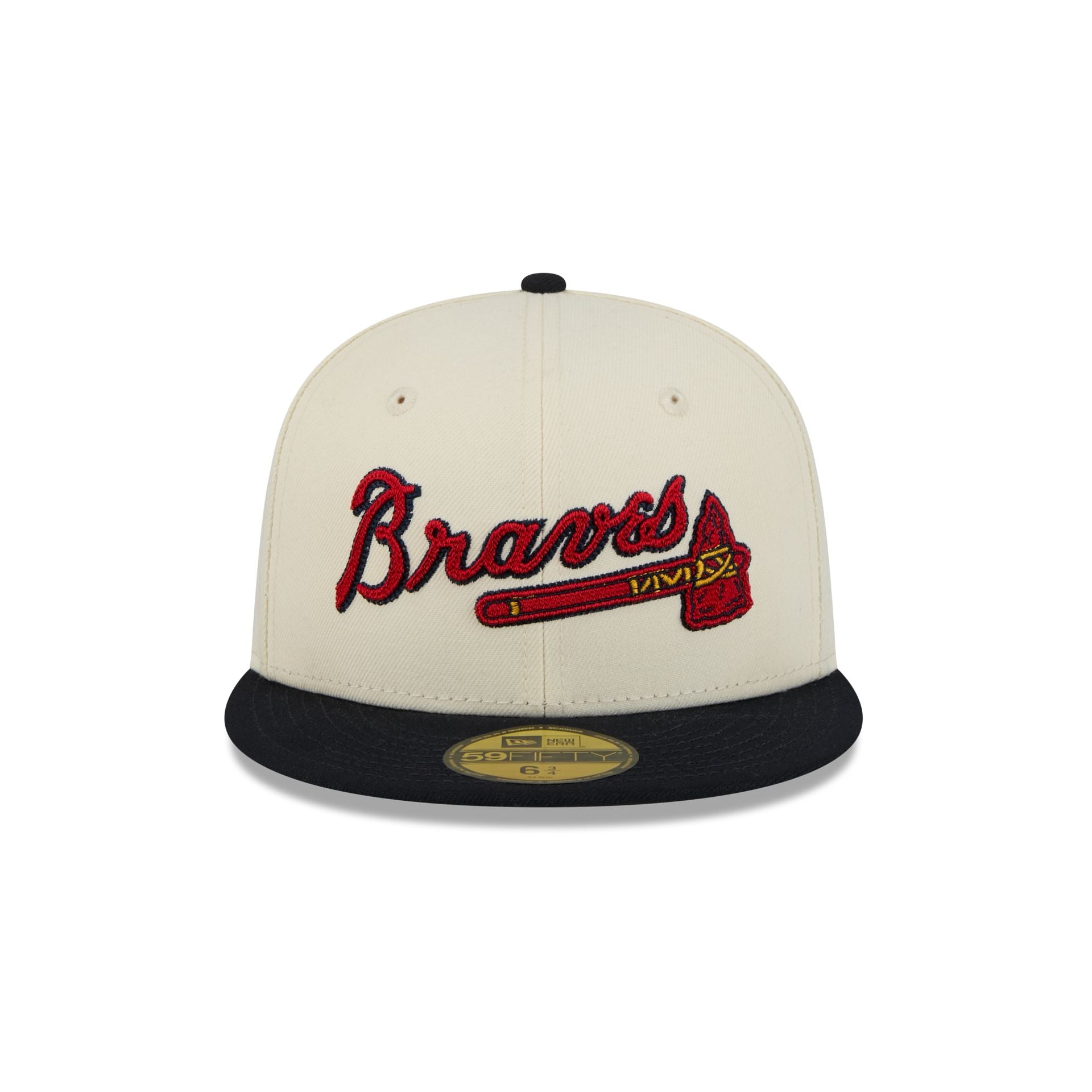 Alternative view of Atlanta Braves Two Tone Stitch 59Fifty Fitted Hat
