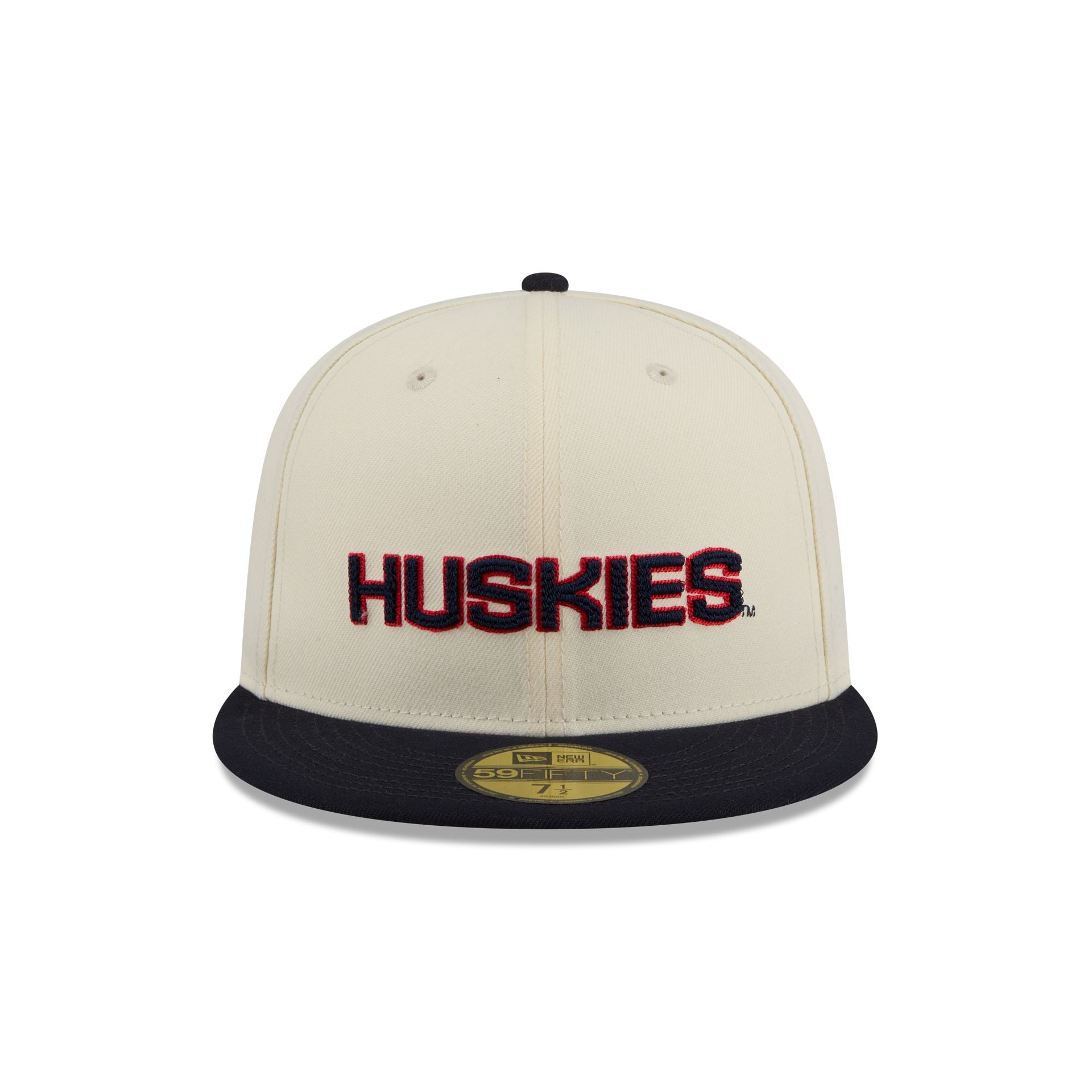 Alternative view of Connecticut Huskies Two Tone Stitch 59Fifty Fitted Hat