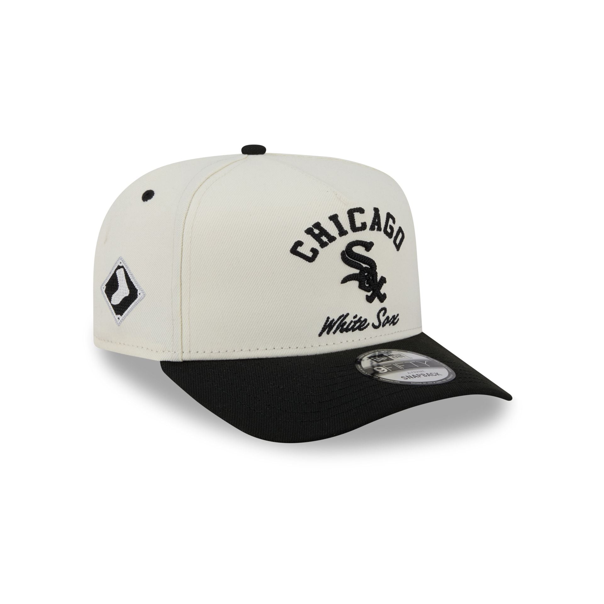 Chicago White Sox Arched Chrome White 9Fifty A-Frame Snapback Hat