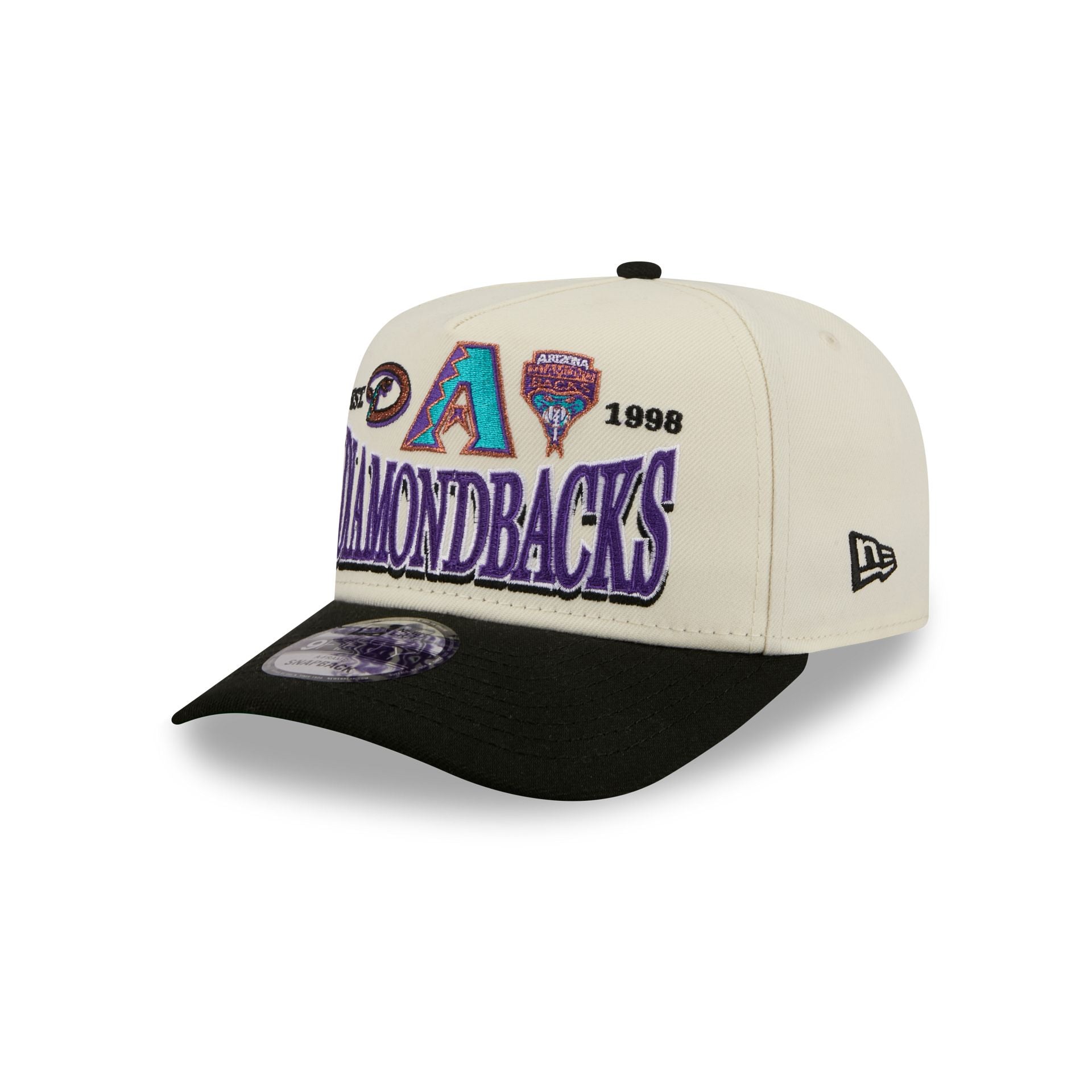 Arizona Diamondbacks Three Hit Chrome White 9Fifty A-Frame Snapback Hat