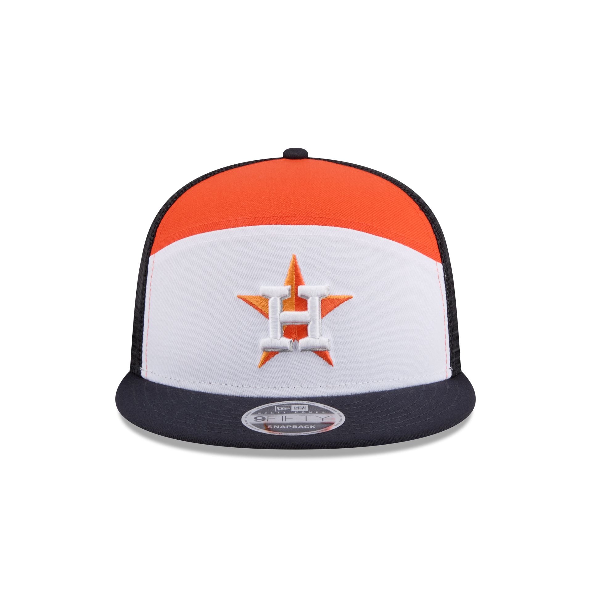 Alternative view of Houston Astros Block Split Panel 9Fifty Trucker Hat