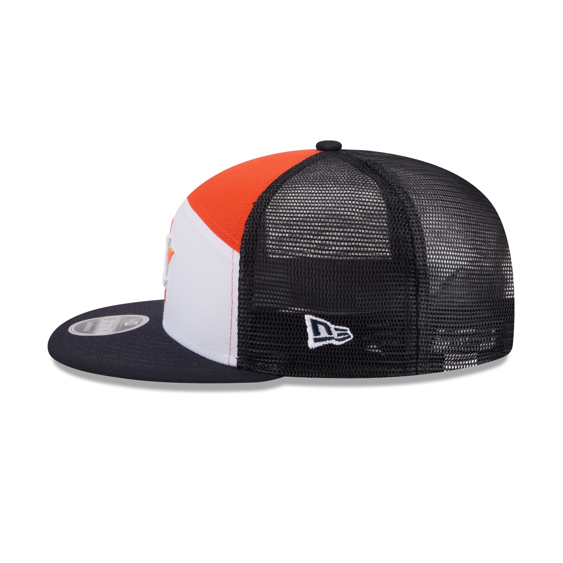 Houston Astros Block Split Panel 9Fifty Trucker Hat - Image 4