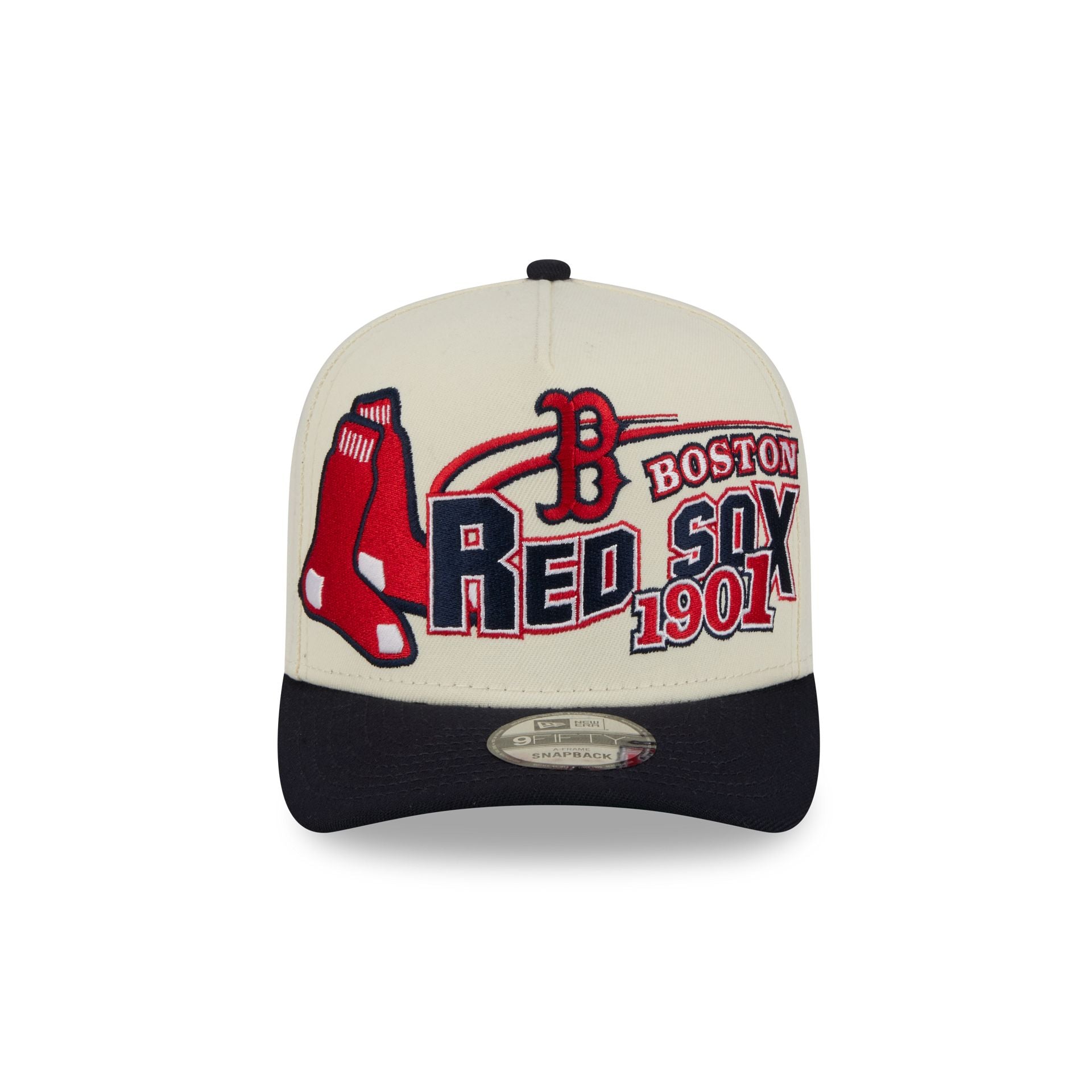 Alternative view of Boston Red Sox Chrome White Classic 9Fifty A-Frame Snapback Hat