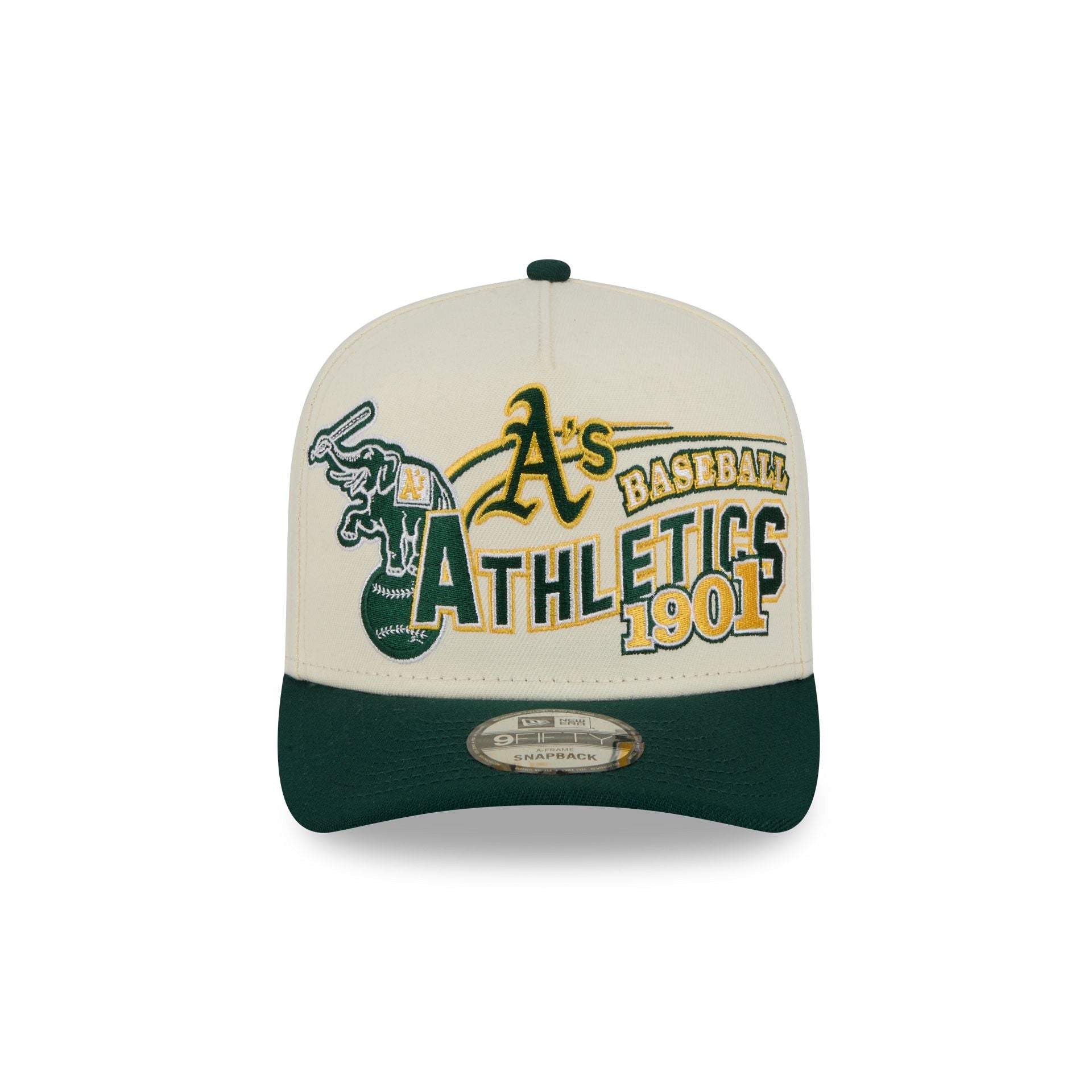 Alternative view of Athletics Chrome White Classic 9Fifty A-Frame Snapback Hat