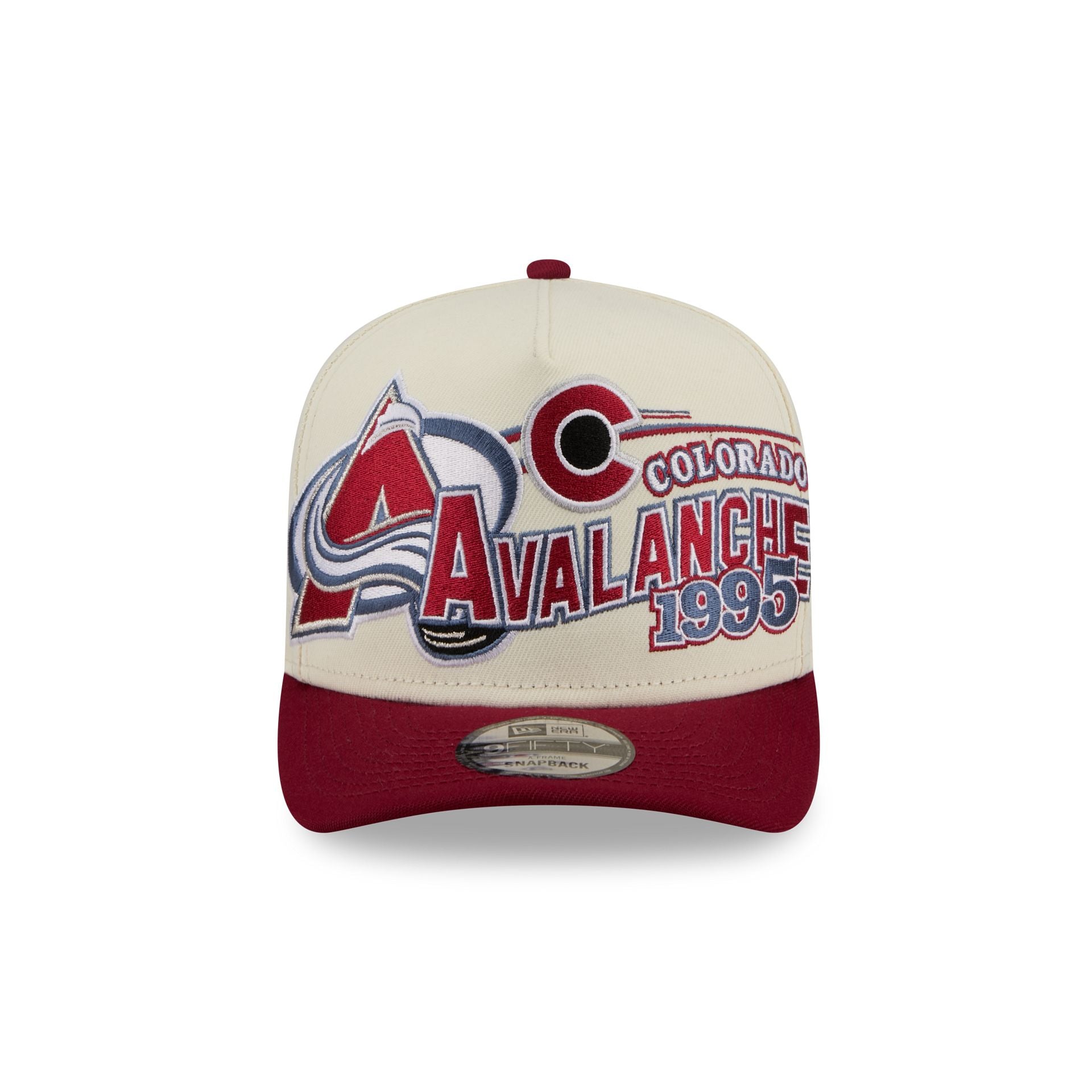 Alternative view of Colorado Avalanche Chrome White Classic 9Fifty A-Frame Snapback Hat