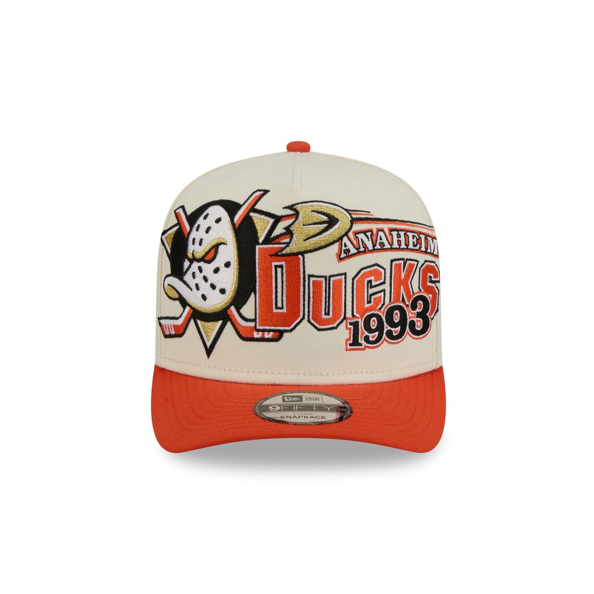 Alternative view of Anaheim Ducks Chrome White Classic 9Fifty A-Frame Snapback Hat