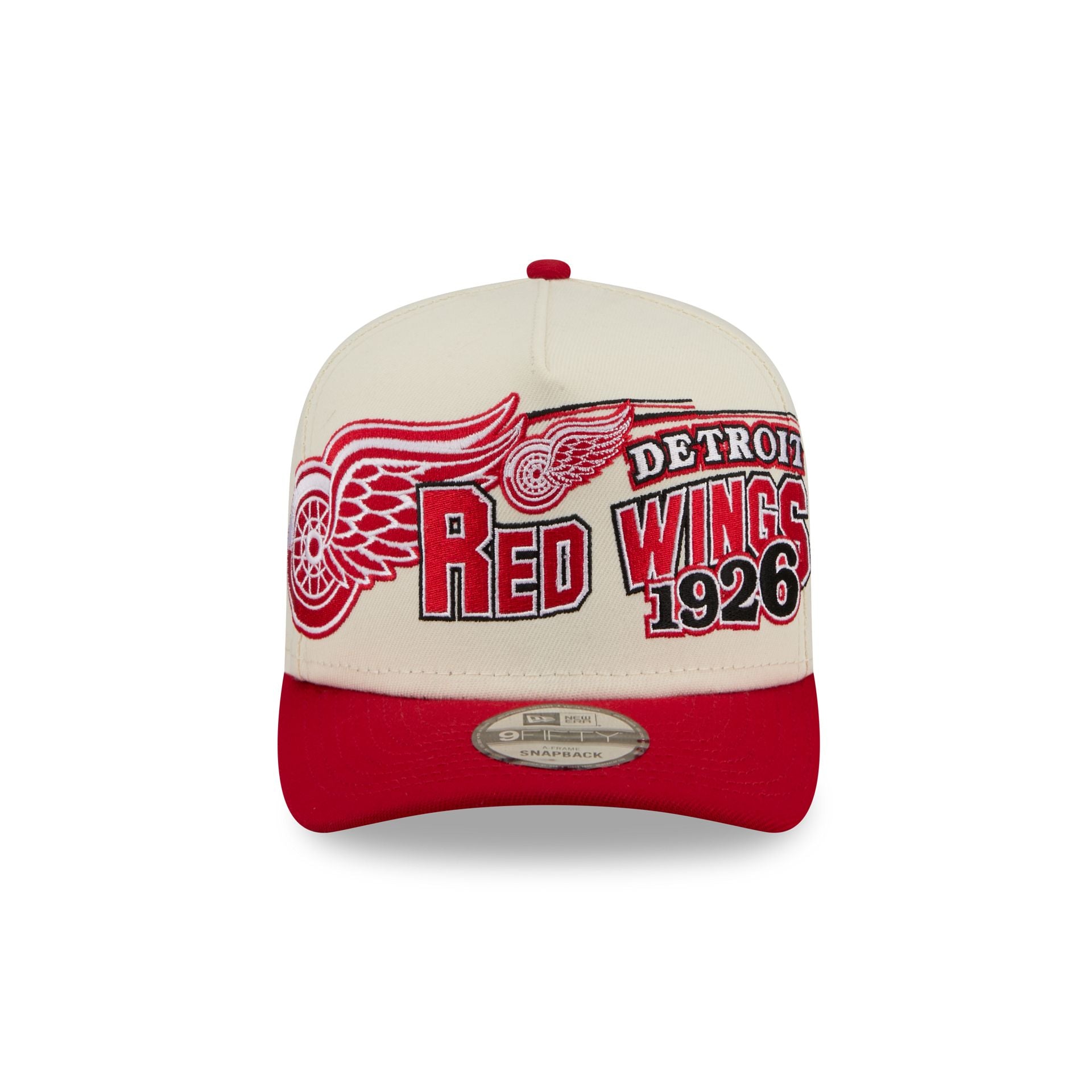 Alternative view of Detroit Red Wings Chrome White Classic 9Fifty A-Frame Snapback Hat