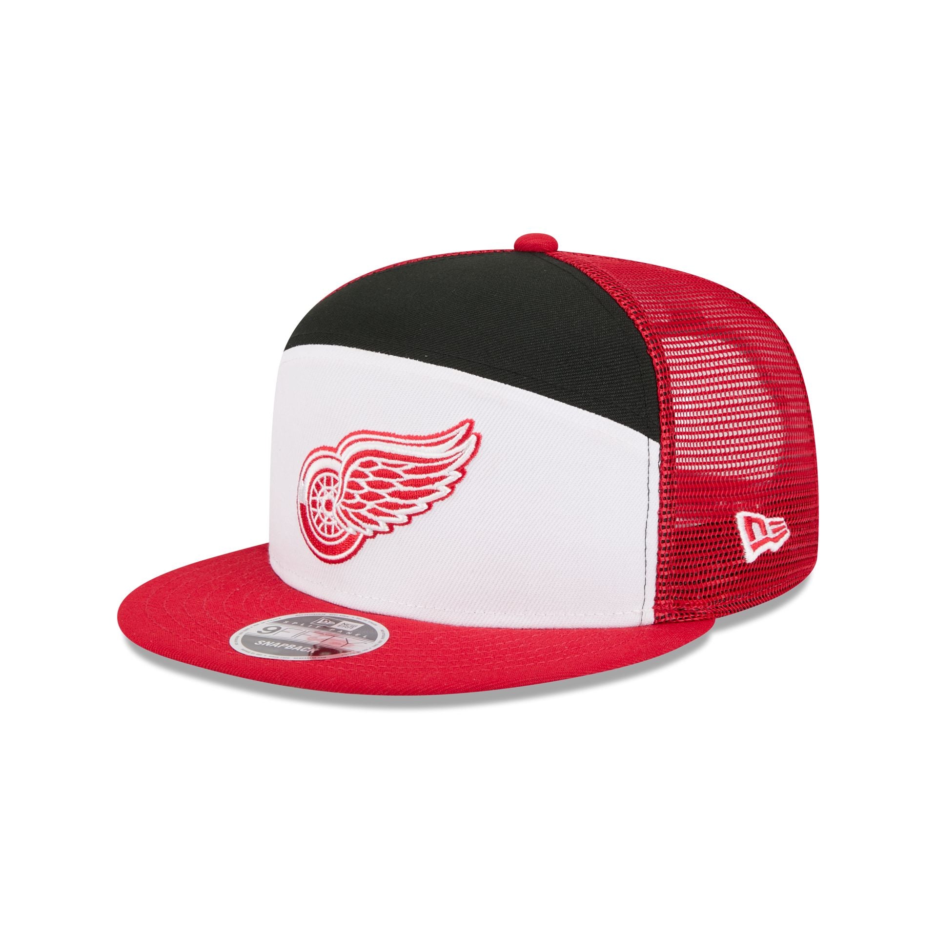 Detroit Red Wings Block Split Panel 9Fifty Trucker Hat