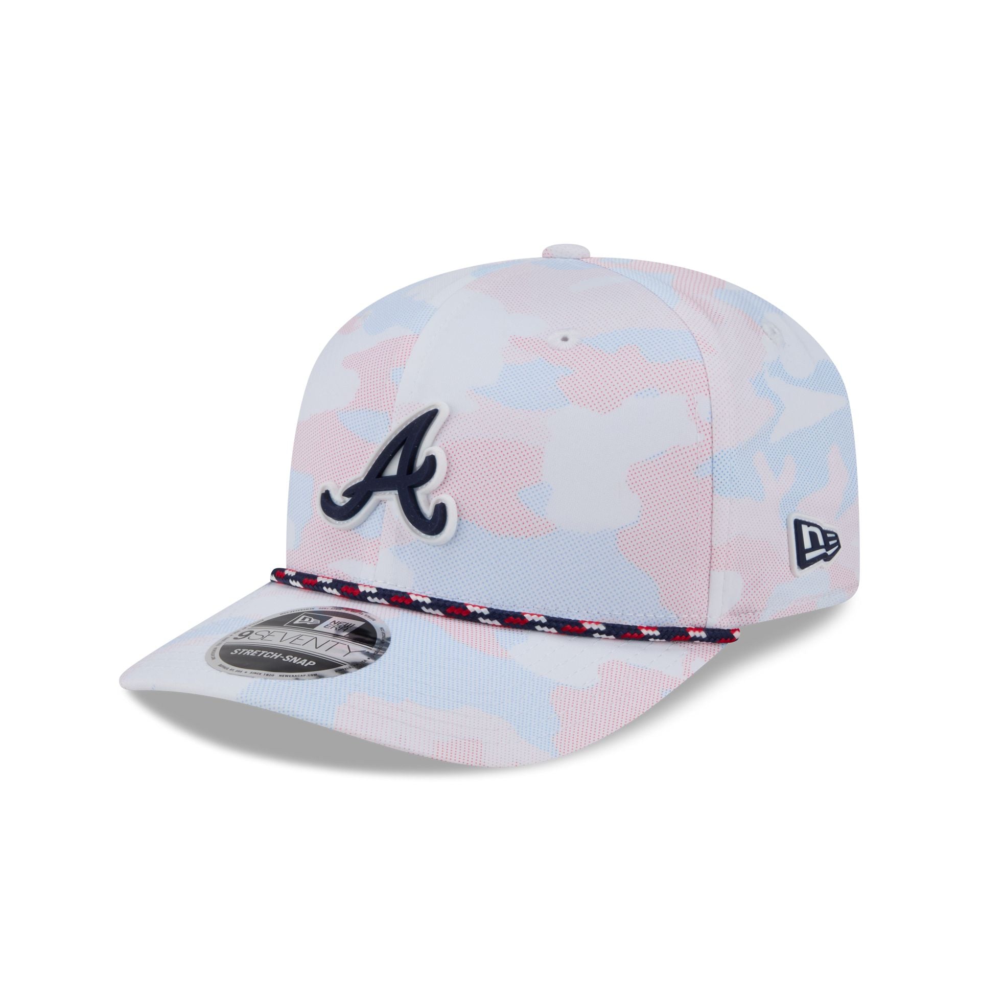 Atlanta Braves White Camo Performance Rope 9Seventy Stretch-Snap Hat