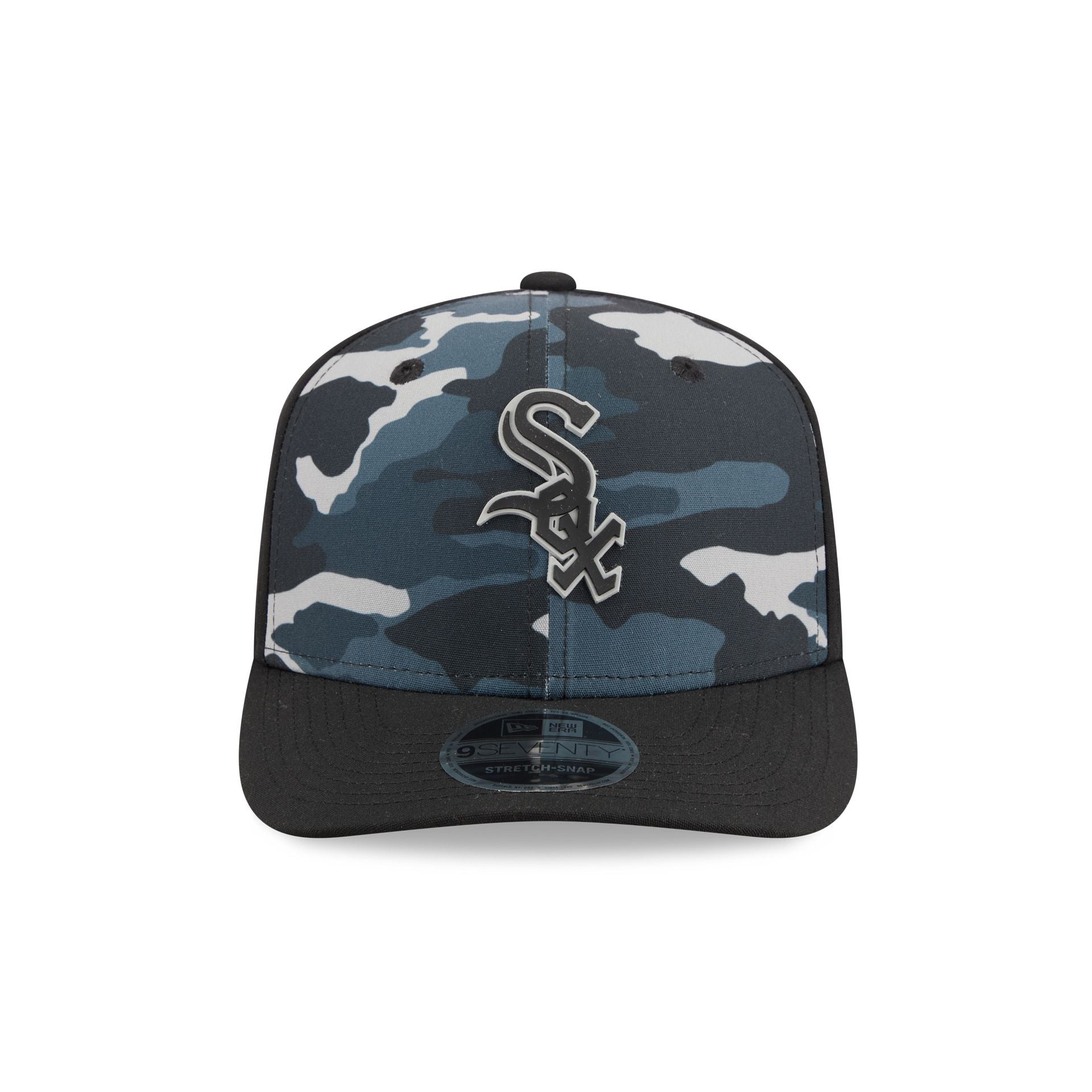 Alternative view of Chicago White Sox Black Camo Performance 9Seventy Stretch-Snap Hat