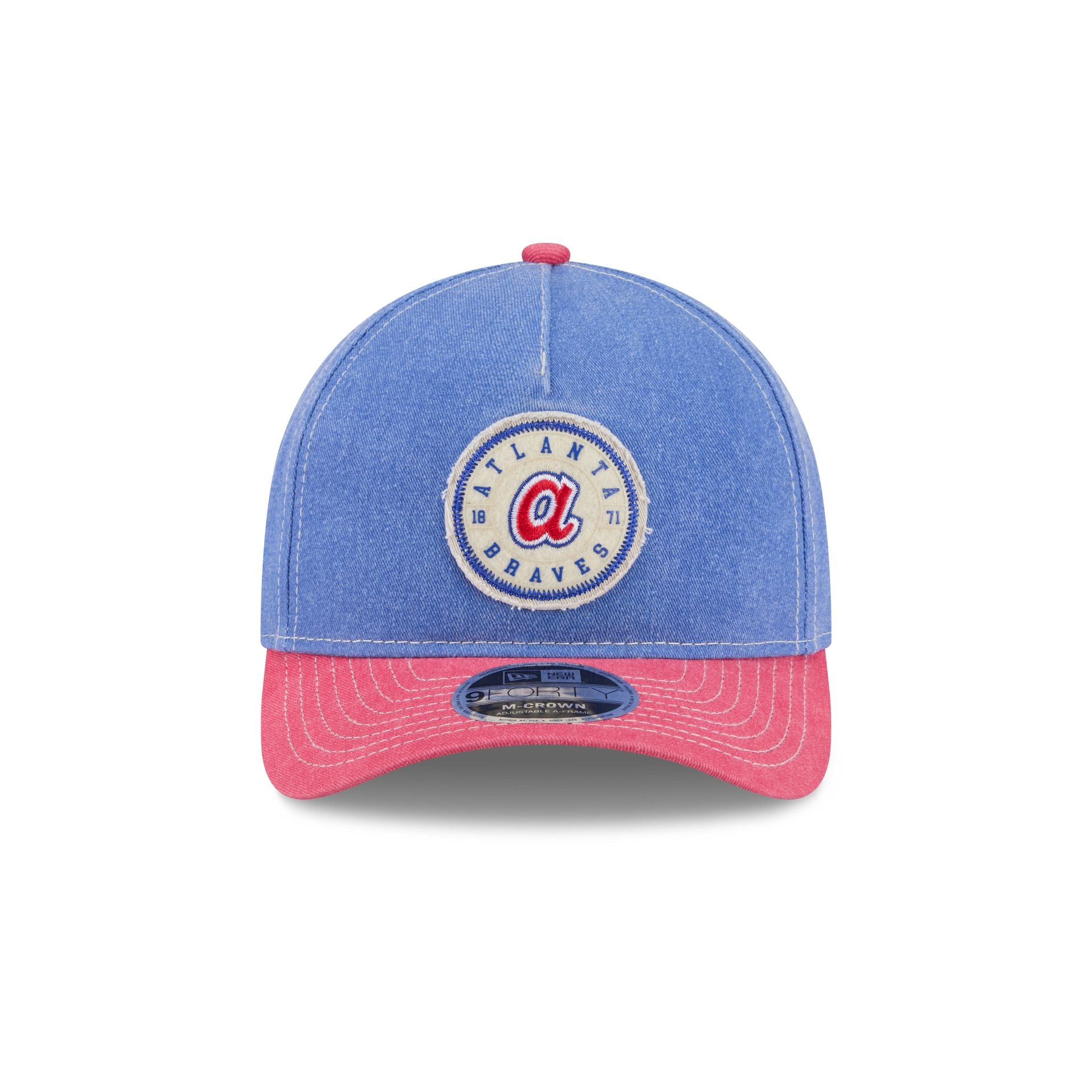 Alternative view of Atlanta Braves Felt 9Forty M-Crown A-Frame Snapback Hat