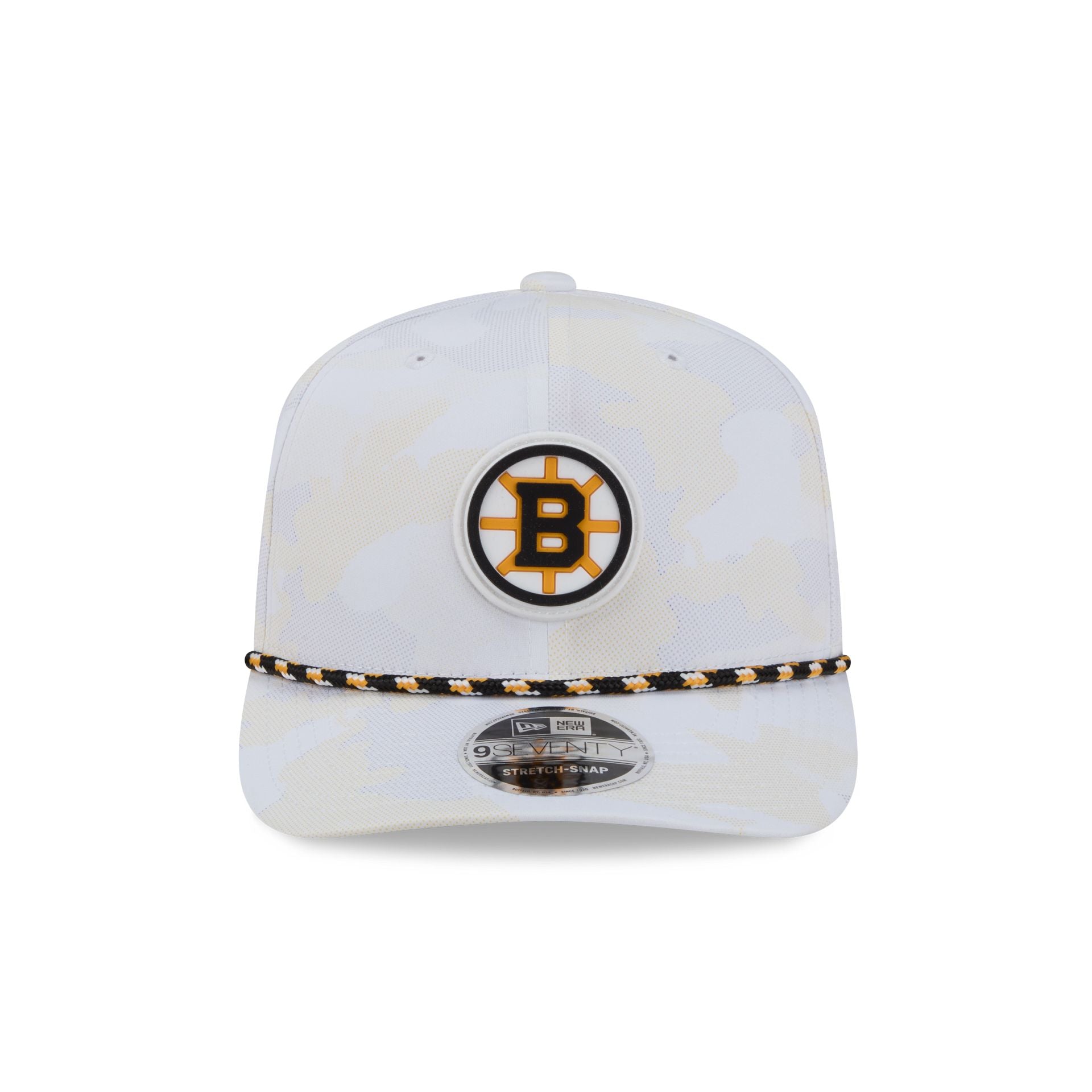 Alternative view of Boston Bruins White Camo Performance Rope 9Seventy Stretch-Snap Hat