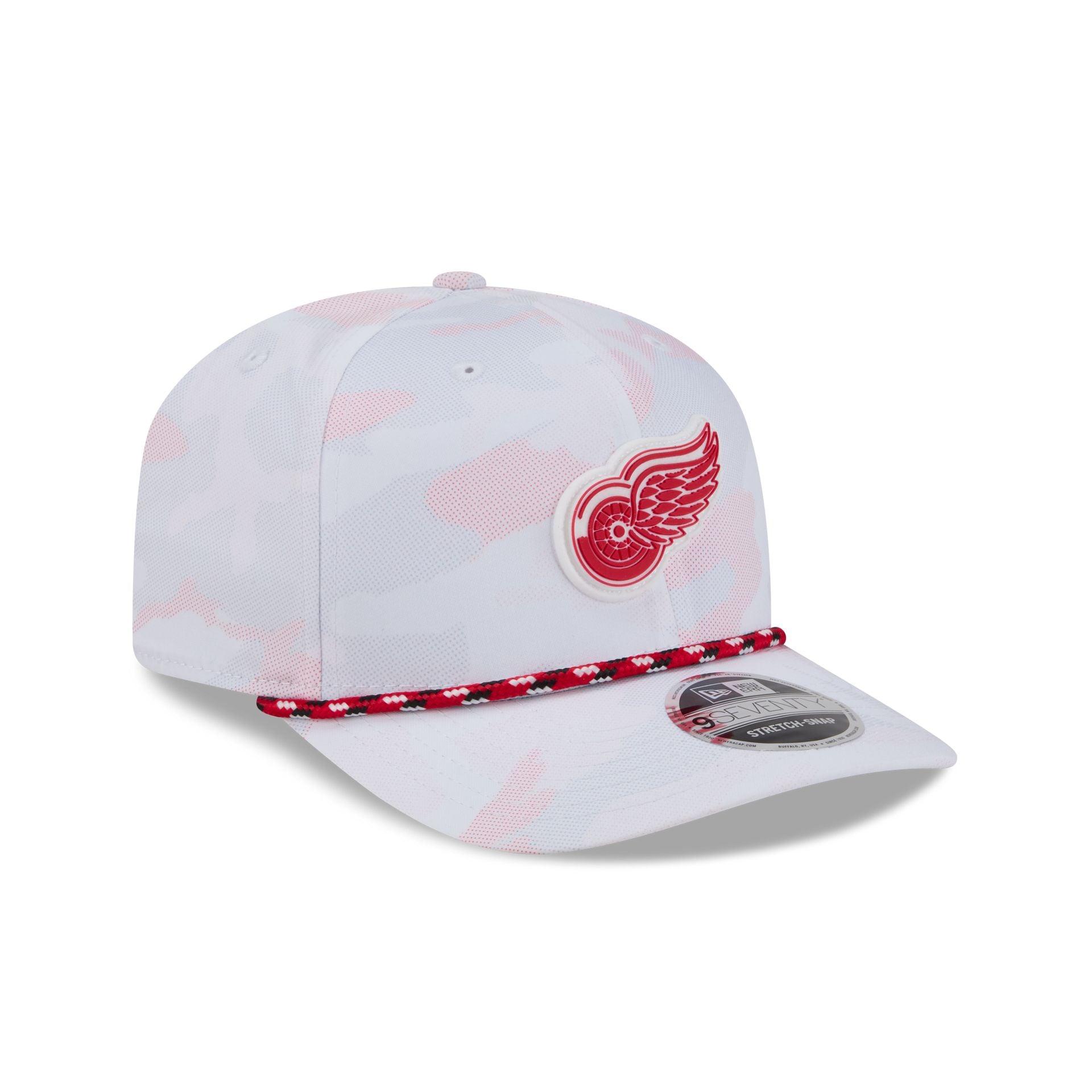Detroit Red Wings White Camo Performance Rope 9Seventy Stretch-Snap Hat - Image 3