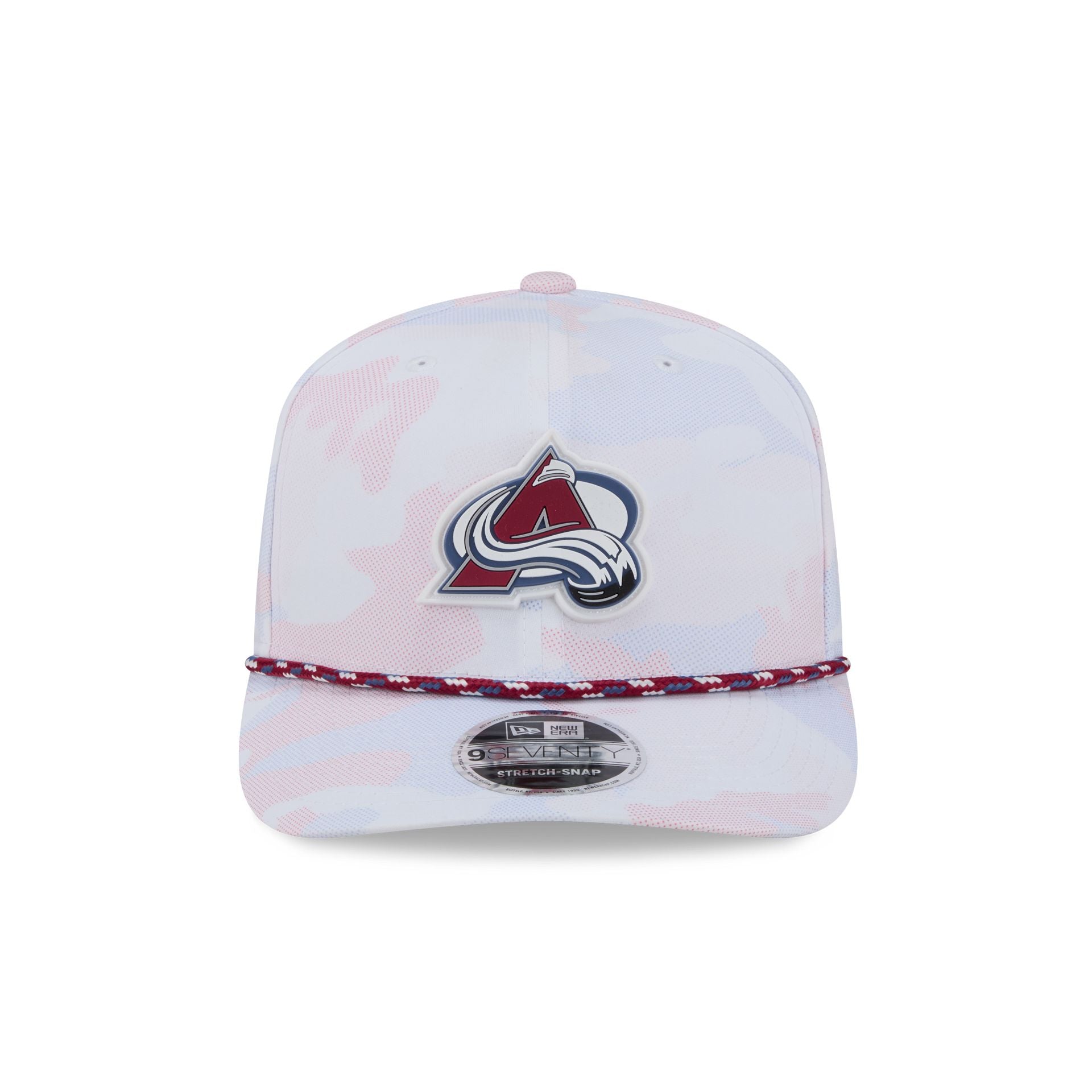 Alternative view of Colorado Avalanche White Camo Performance Rope 9Seventy Stretch-Snap Hat