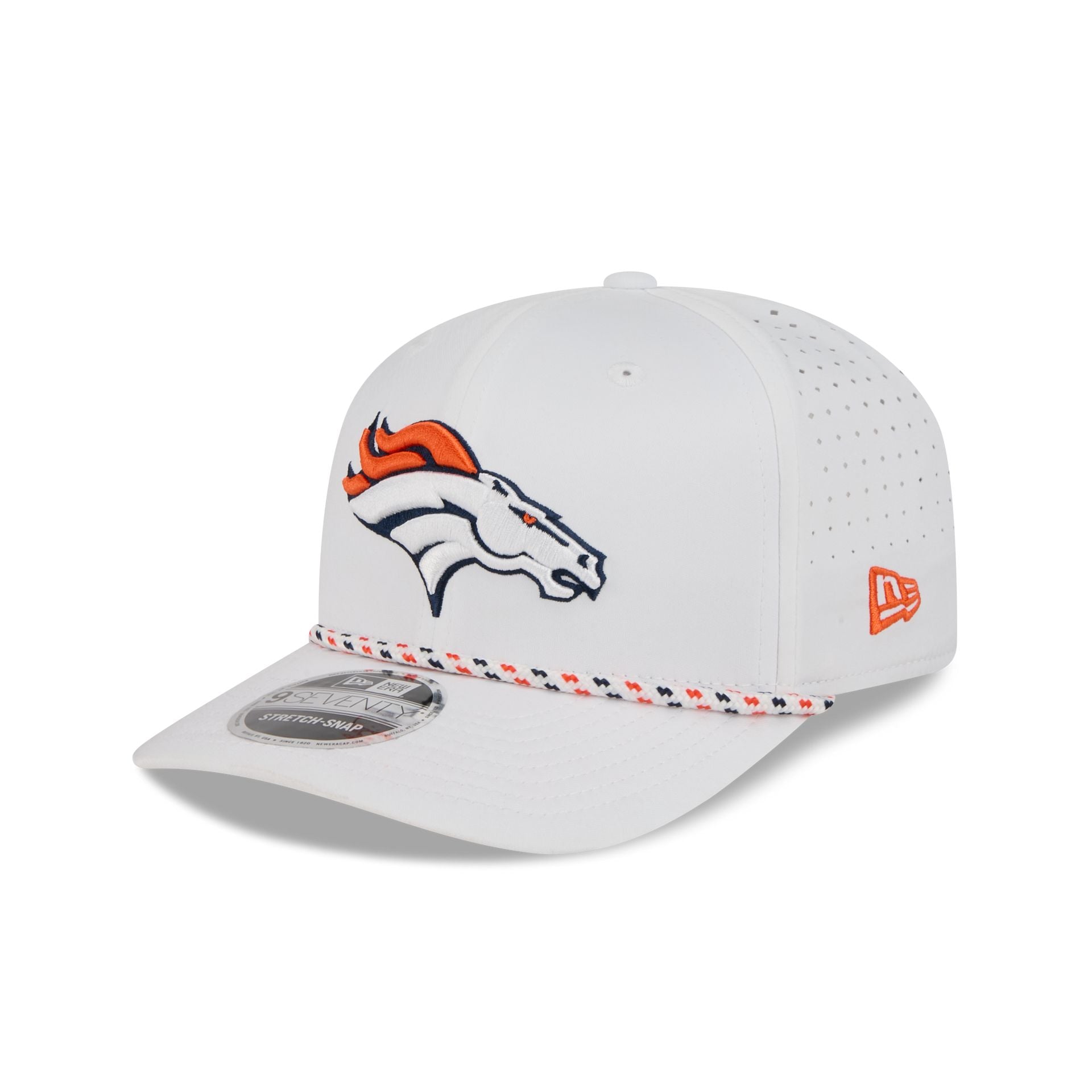 Denver Broncos Optic White Performance Rope 9Seventy Stretch-Snap Hat