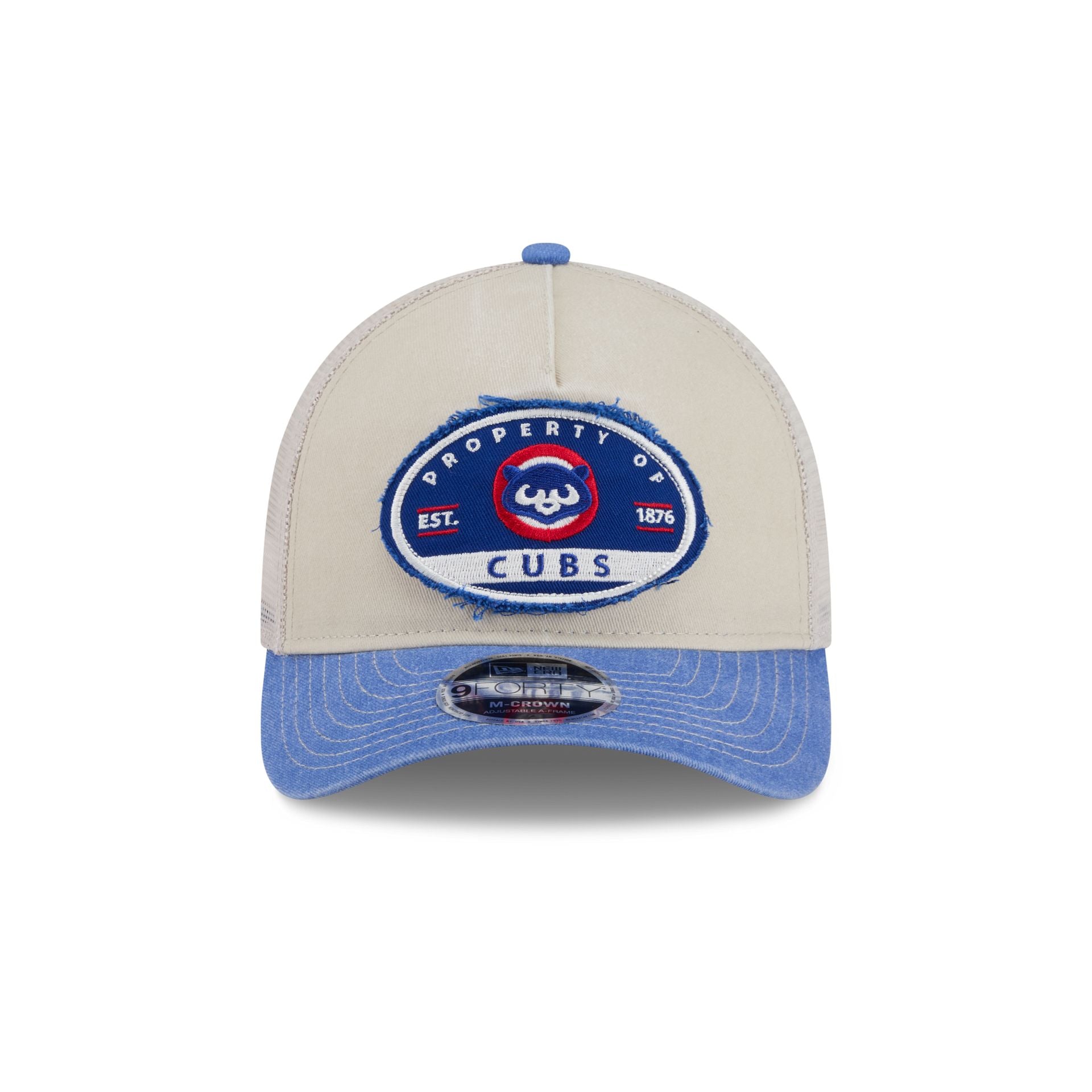 Alternative view of Chicago Cubs Frayed 9Forty M-Crown A-Frame Trucker Hat