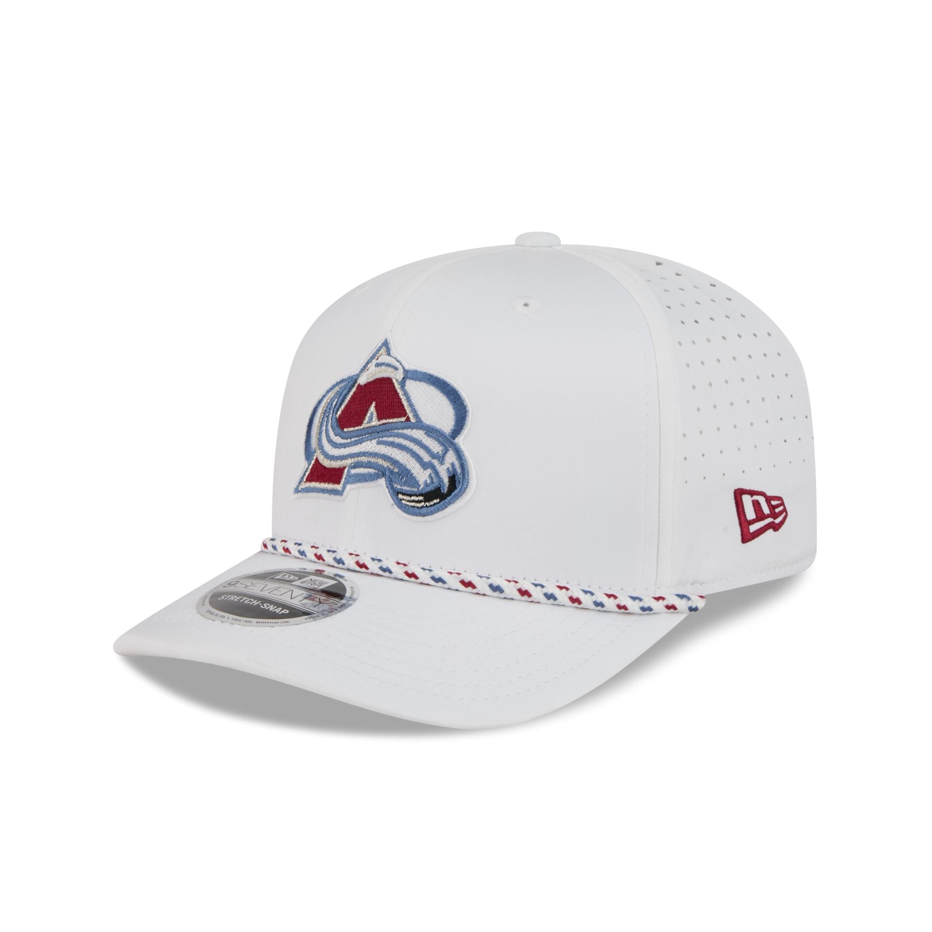 Colorado Avalanche Optic White Performance Rope 9Seventy Stretch-Snap Hat