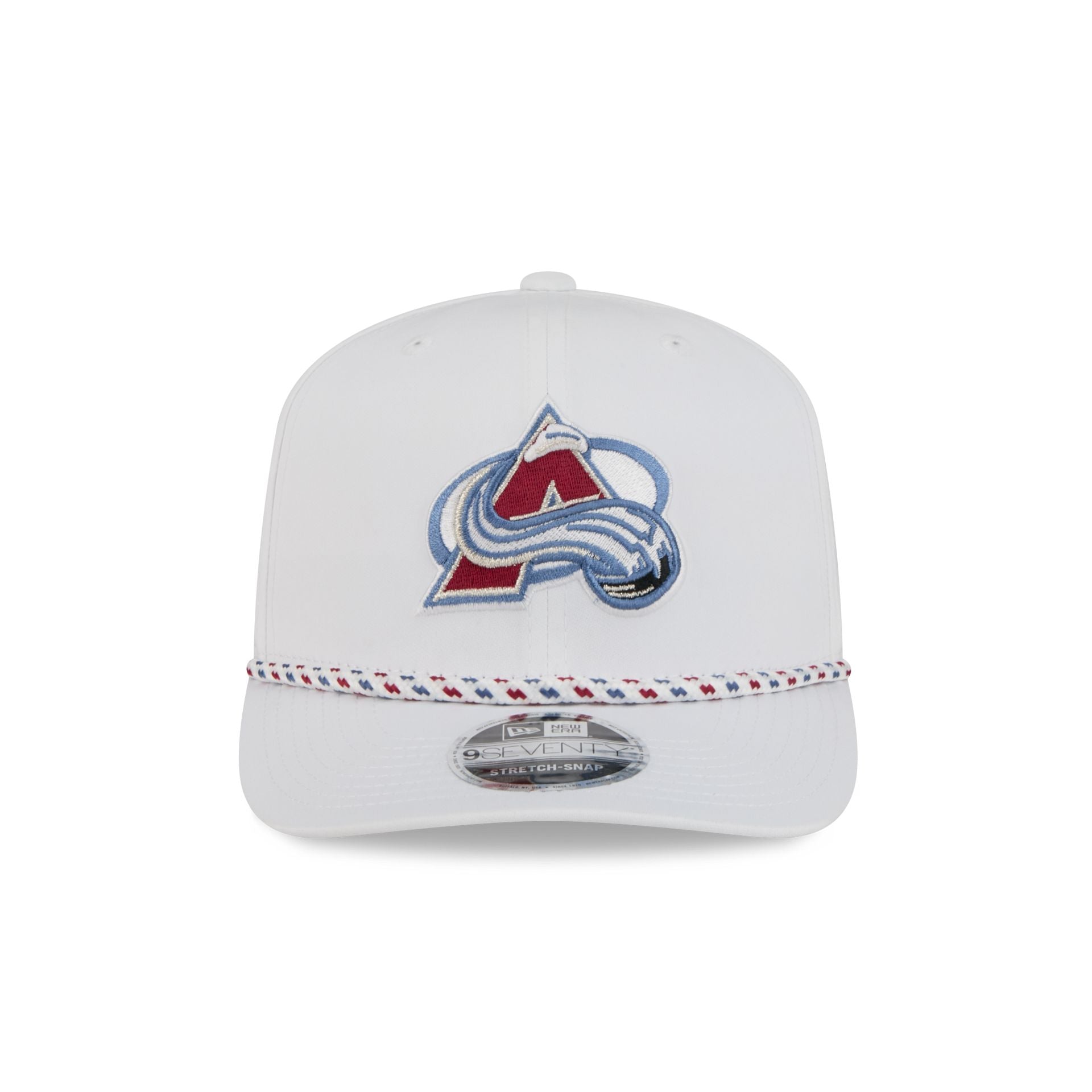 Alternative view of Colorado Avalanche Optic White Performance Rope 9Seventy Stretch-Snap Hat