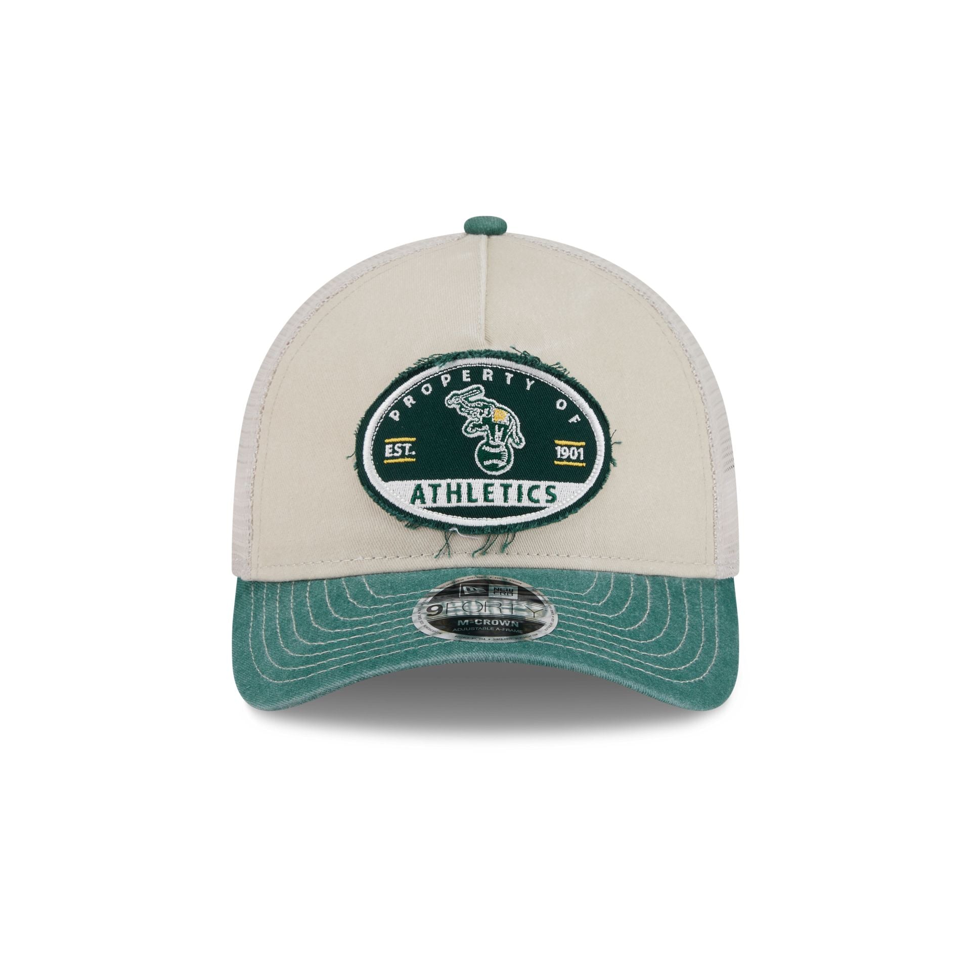 Alternative view of Athletics Frayed 9Forty M-Crown A-Frame Trucker Hat