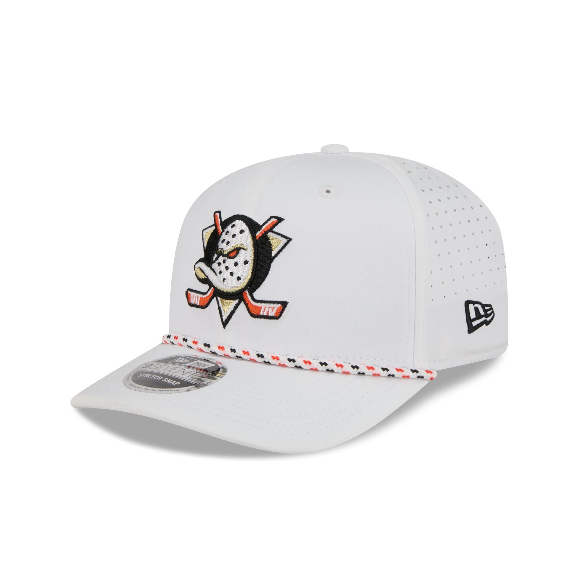 Anaheim Ducks Optic White Performance Rope 9Seventy Stretch-Snap Hat
