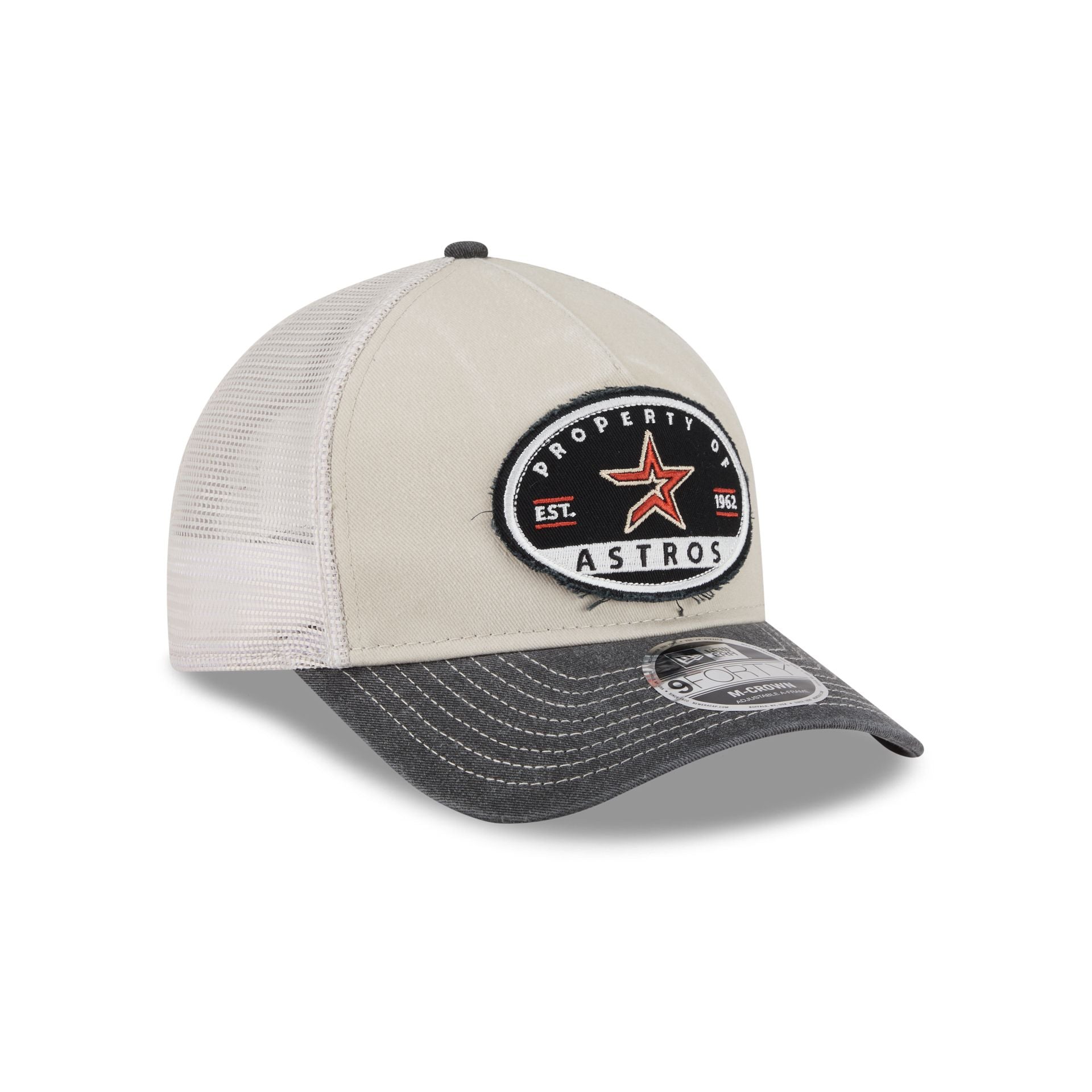 Houston Astros Frayed 9Forty M-Crown A-Frame Trucker Hat - Image 3