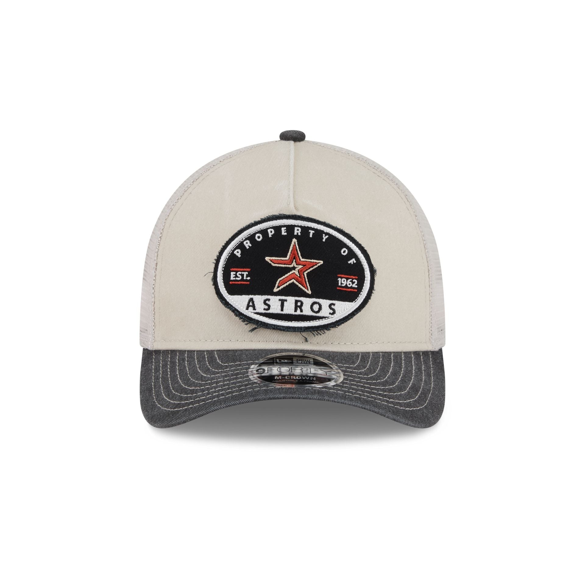 Houston Astros Frayed 9Forty M-Crown A-Frame Trucker Hat - Image 2