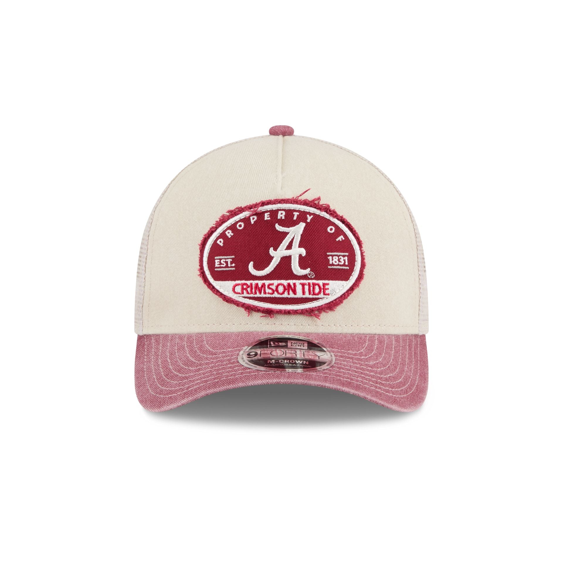 Alternative view of Alabama Crimson Tide Frayed 9Forty M-Crown A-Frame Trucker Hat