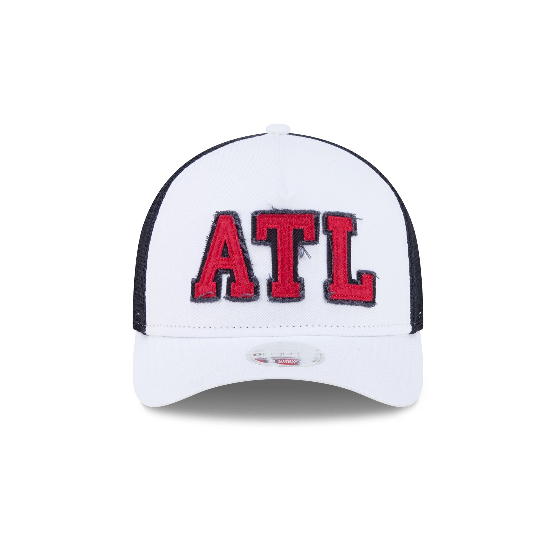 Alternative view of Atlanta Braves Optic White Felt Logo Women's 9Forty M-Crown A-Frame Trucker Hat