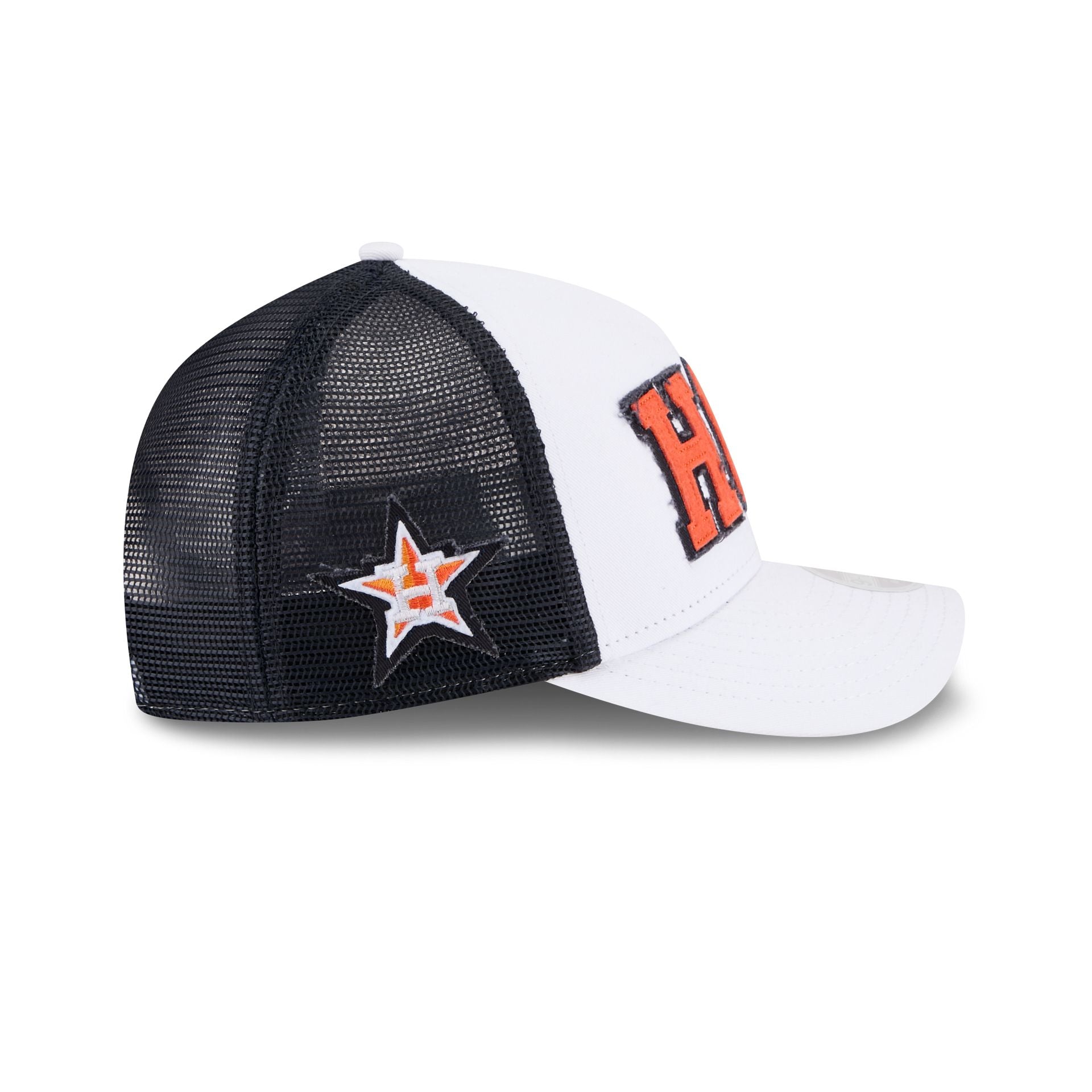 Houston Astros Optic White Felt Logo Women's 9Forty M-Crown A-Frame Trucker Hat - Image 4
