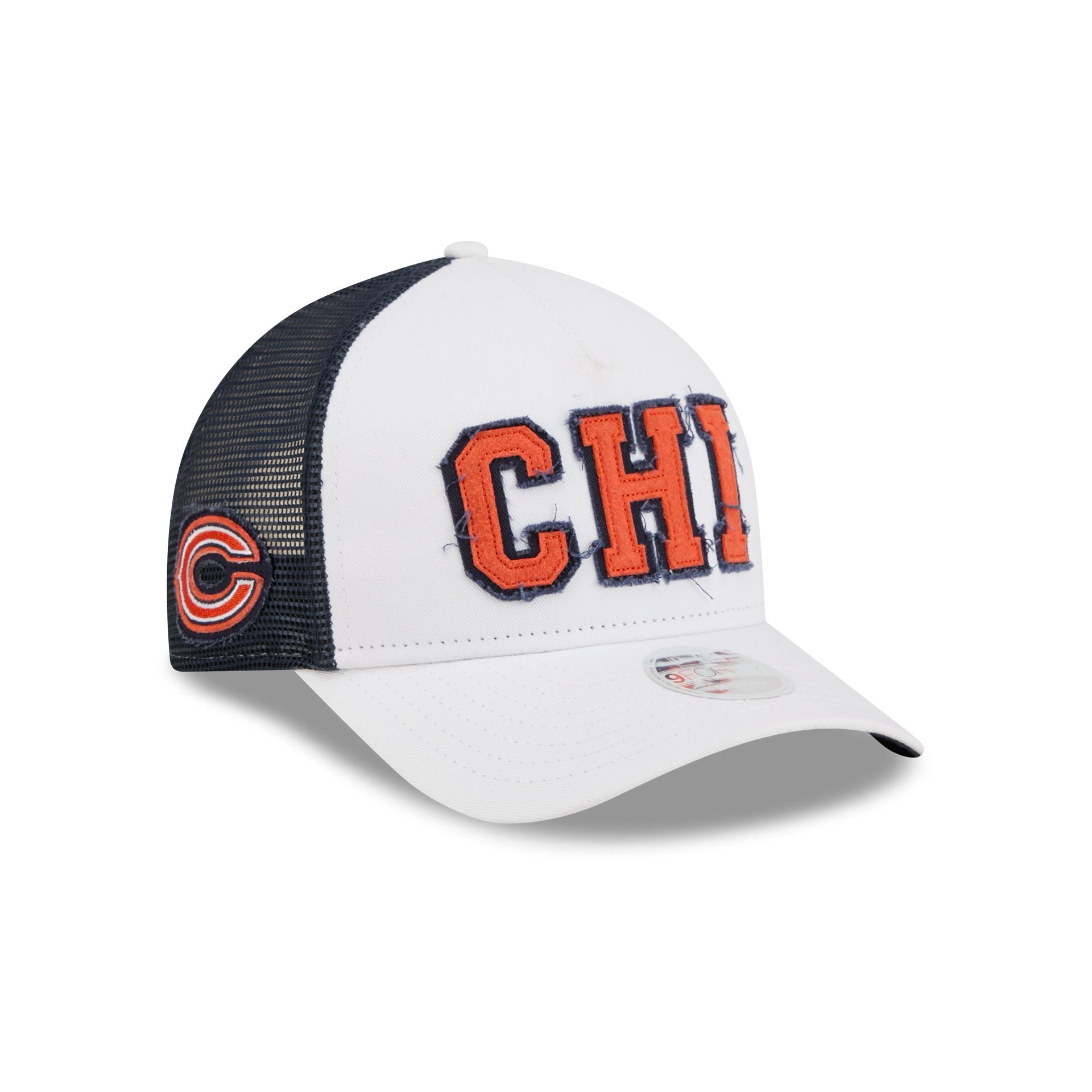 Chicago Bears Optic White Felt Logo Women's 9Forty M-Crown A-Frame Trucker Hat