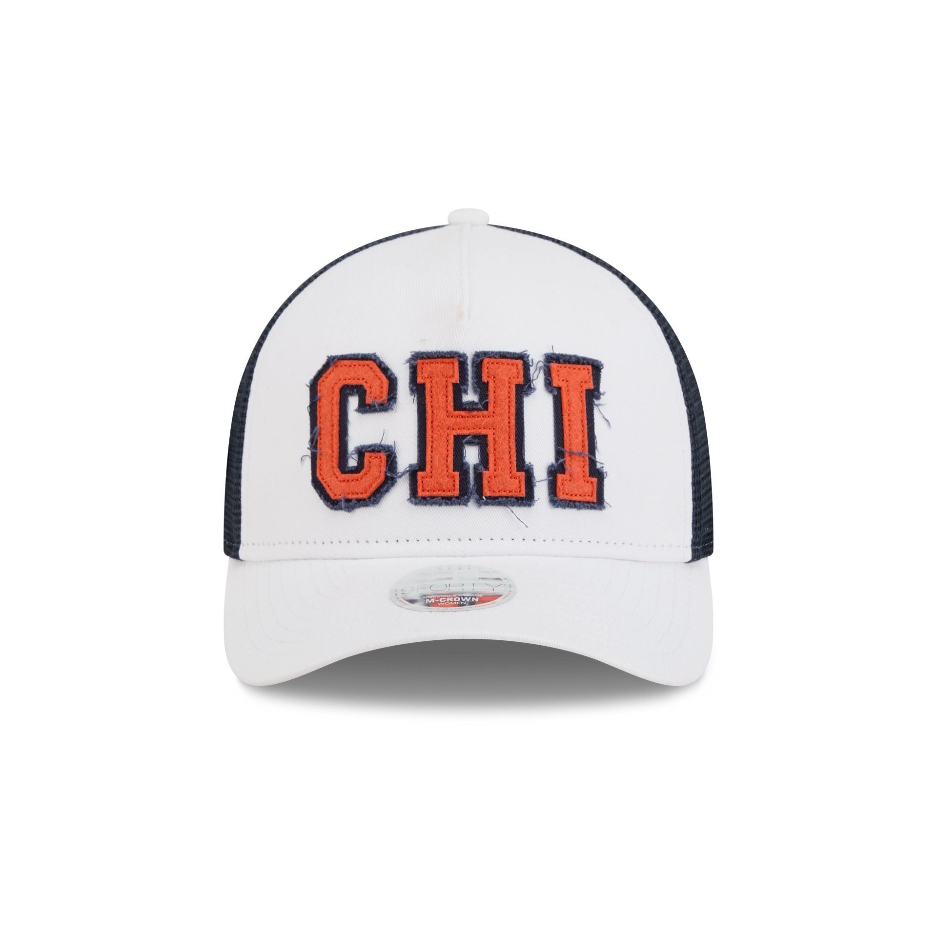 Alternative view of Chicago Bears Optic White Felt Logo Women's 9Forty M-Crown A-Frame Trucker Hat