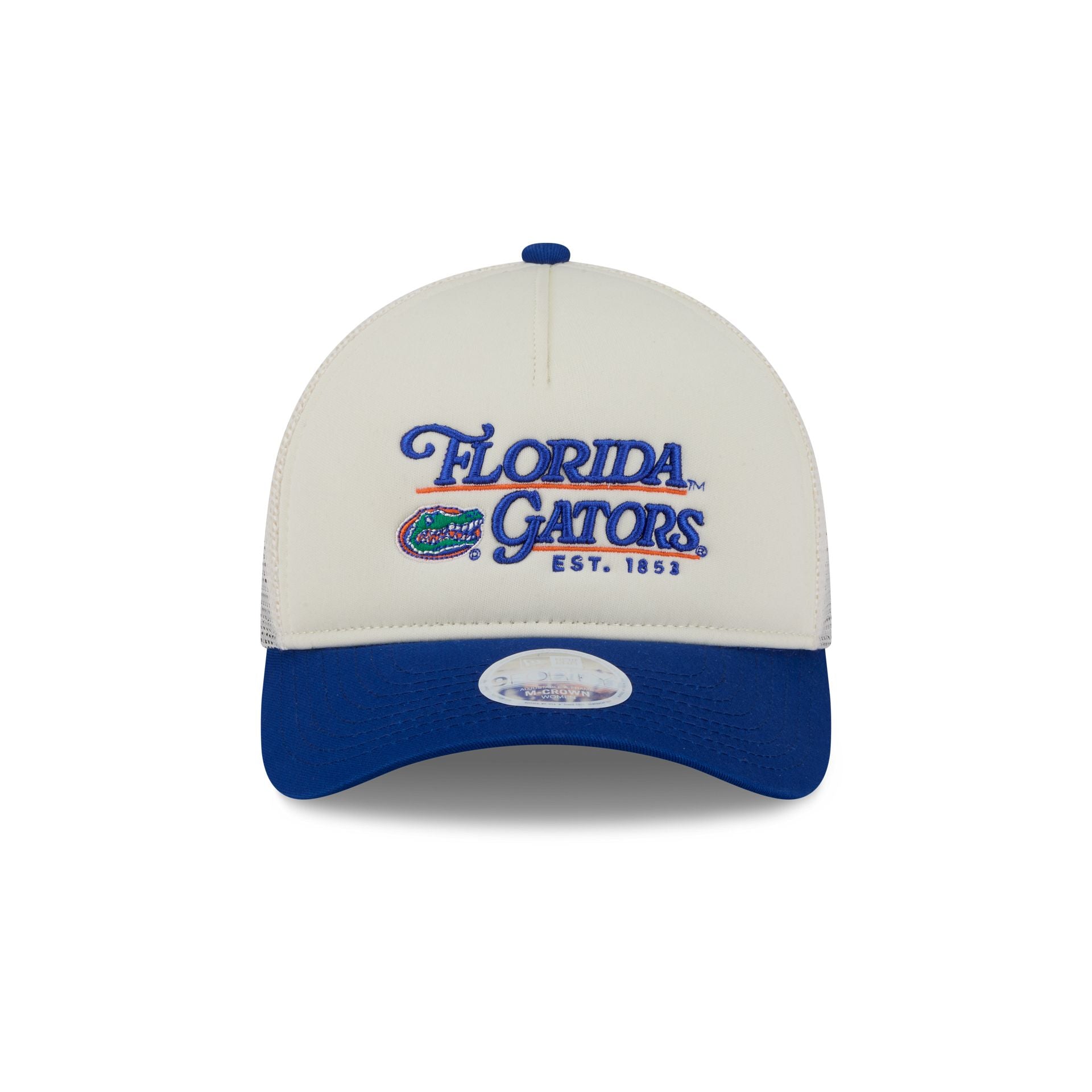 Florida Gators Retro Chrome Women's White 9Forty M-Crown A-Frame Trucker Hat - Image 2