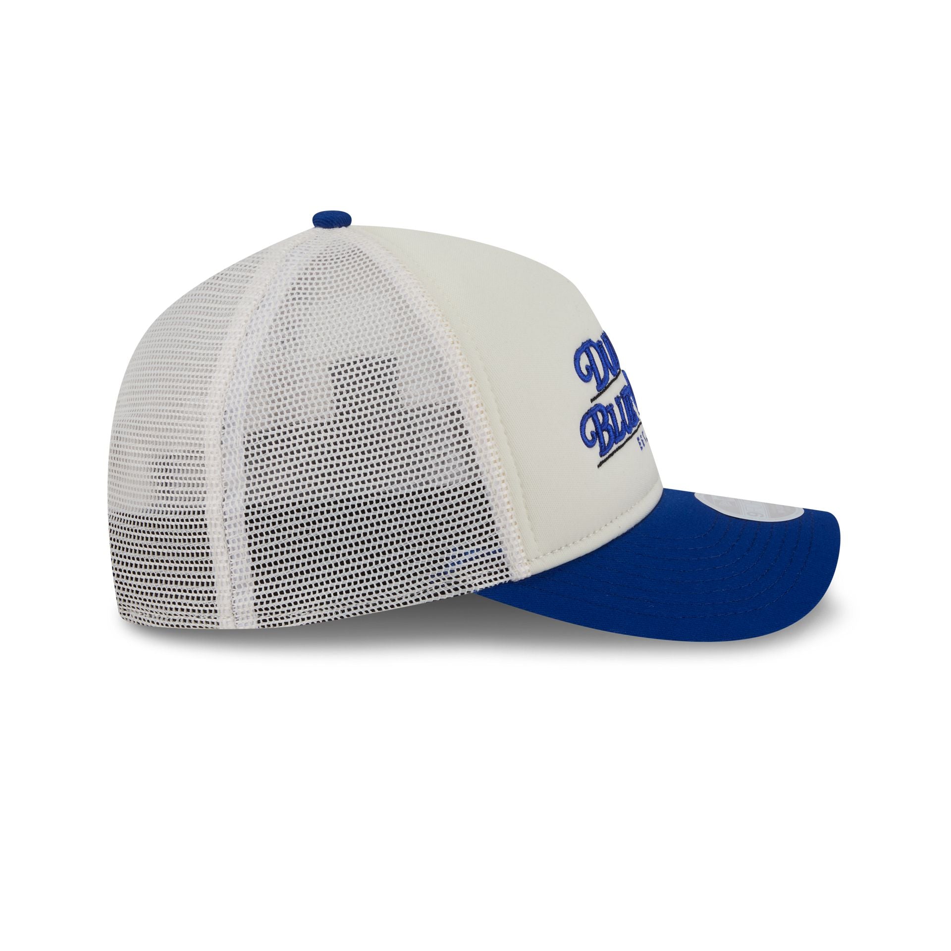 Duke Blue Devils Retro Chrome Women's White 9Forty M-Crown A-Frame Trucker Hat - Image 5