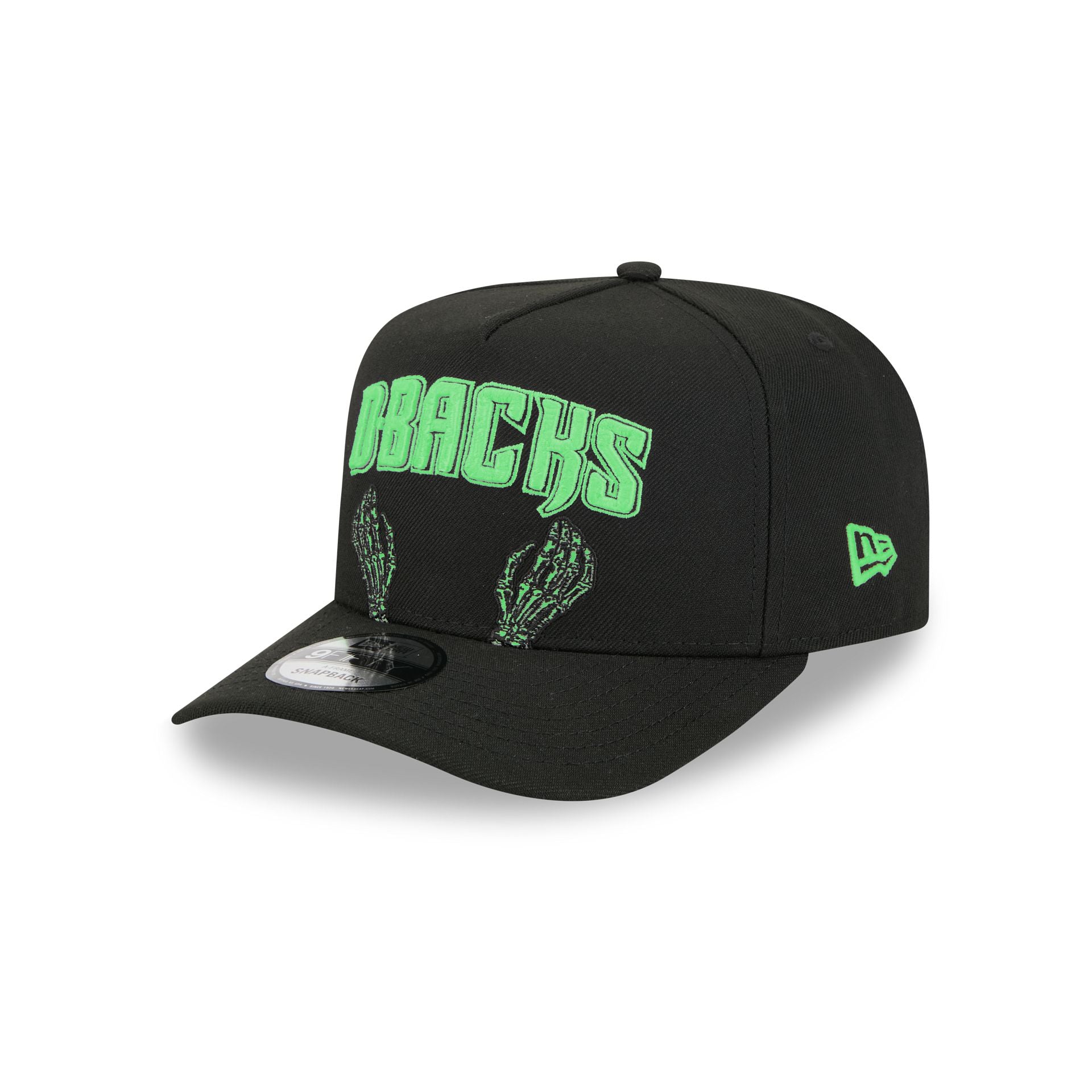 Alternative view of Arizona Diamondbacks Skeletal Script 9Fifty A-Frame Snapback Hat