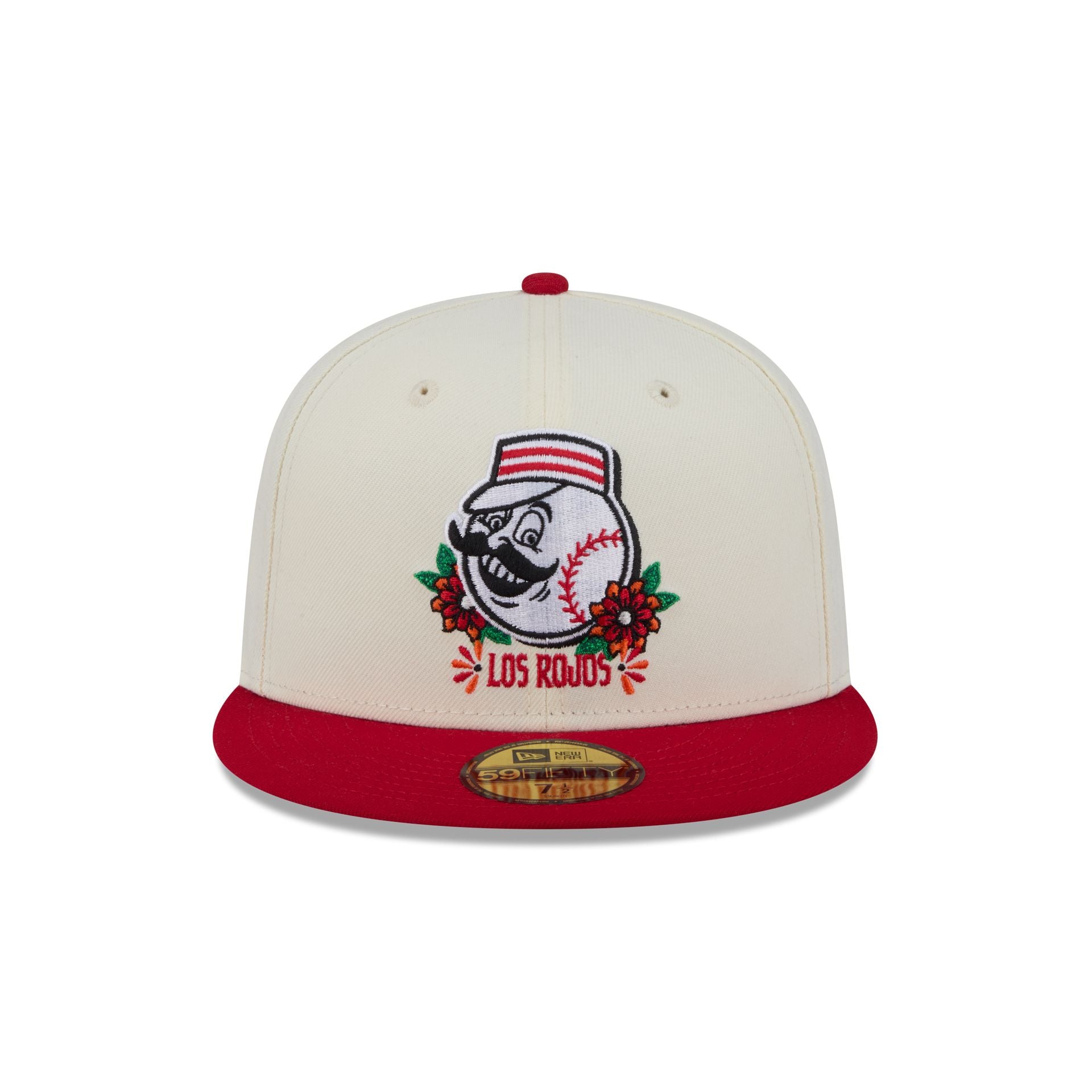 Alternative view of Cincinnati Reds Day Of The Dead Sugar Skull Mascot 59Fifty Fitted Hat